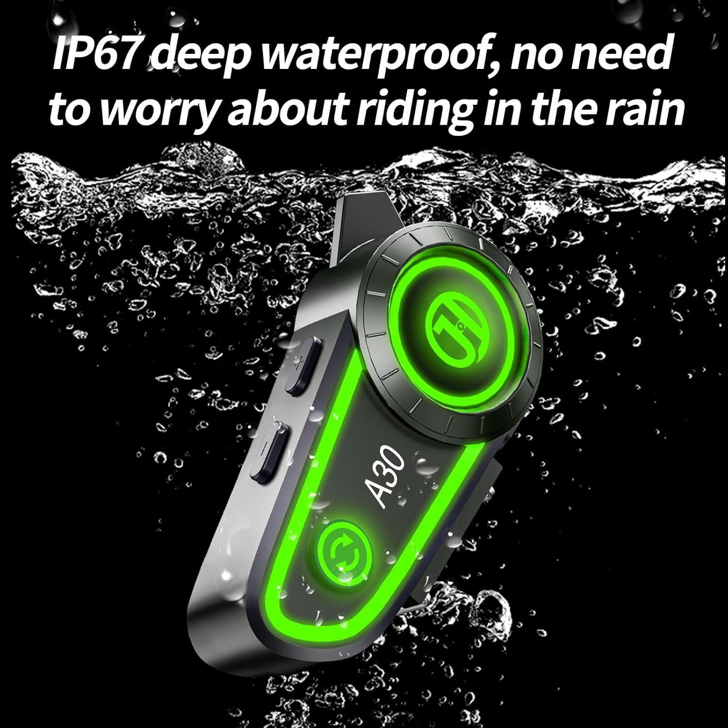 Auriculares Bluetooth para Casco de Motocicleta 1200mAh