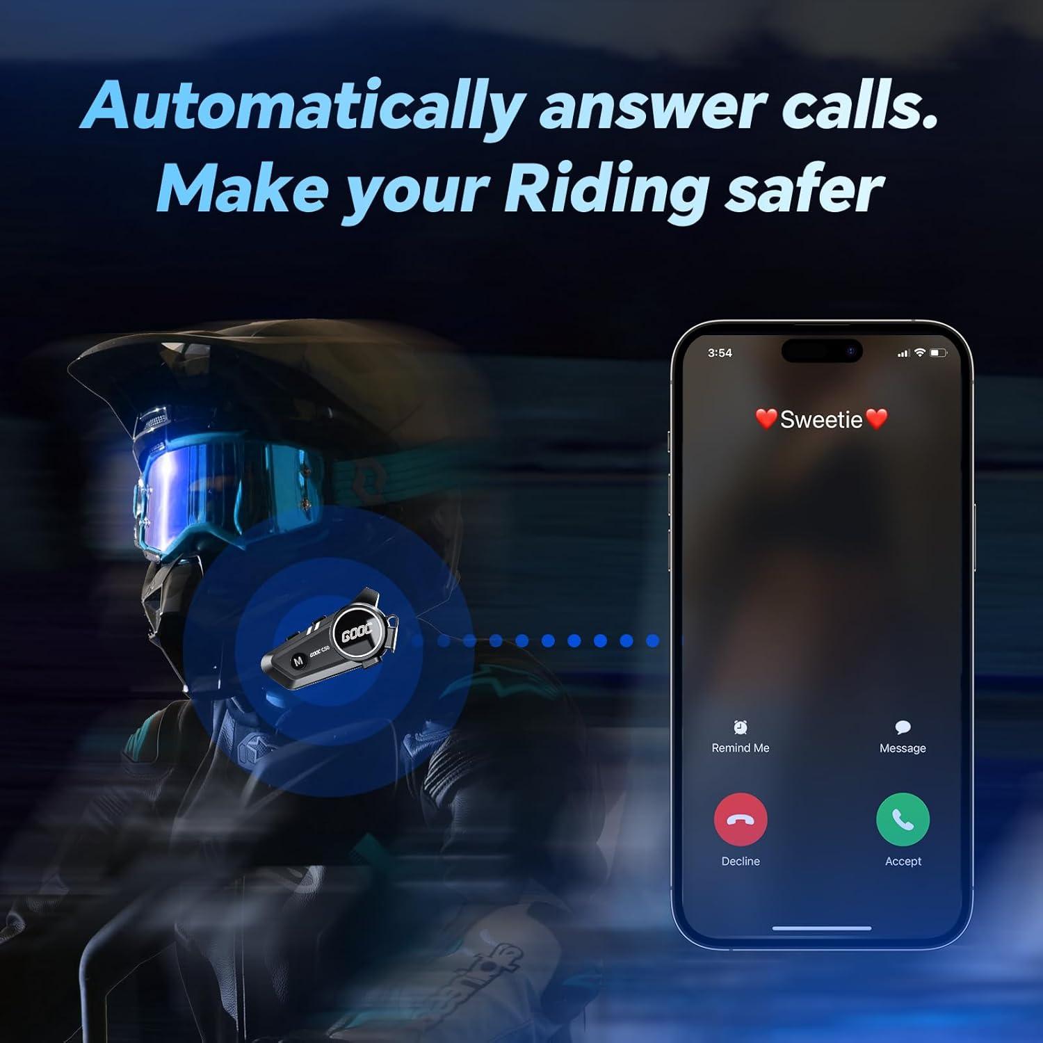 Auricular Bluetooth JZAQ C50 para Motocicleta Impermeable