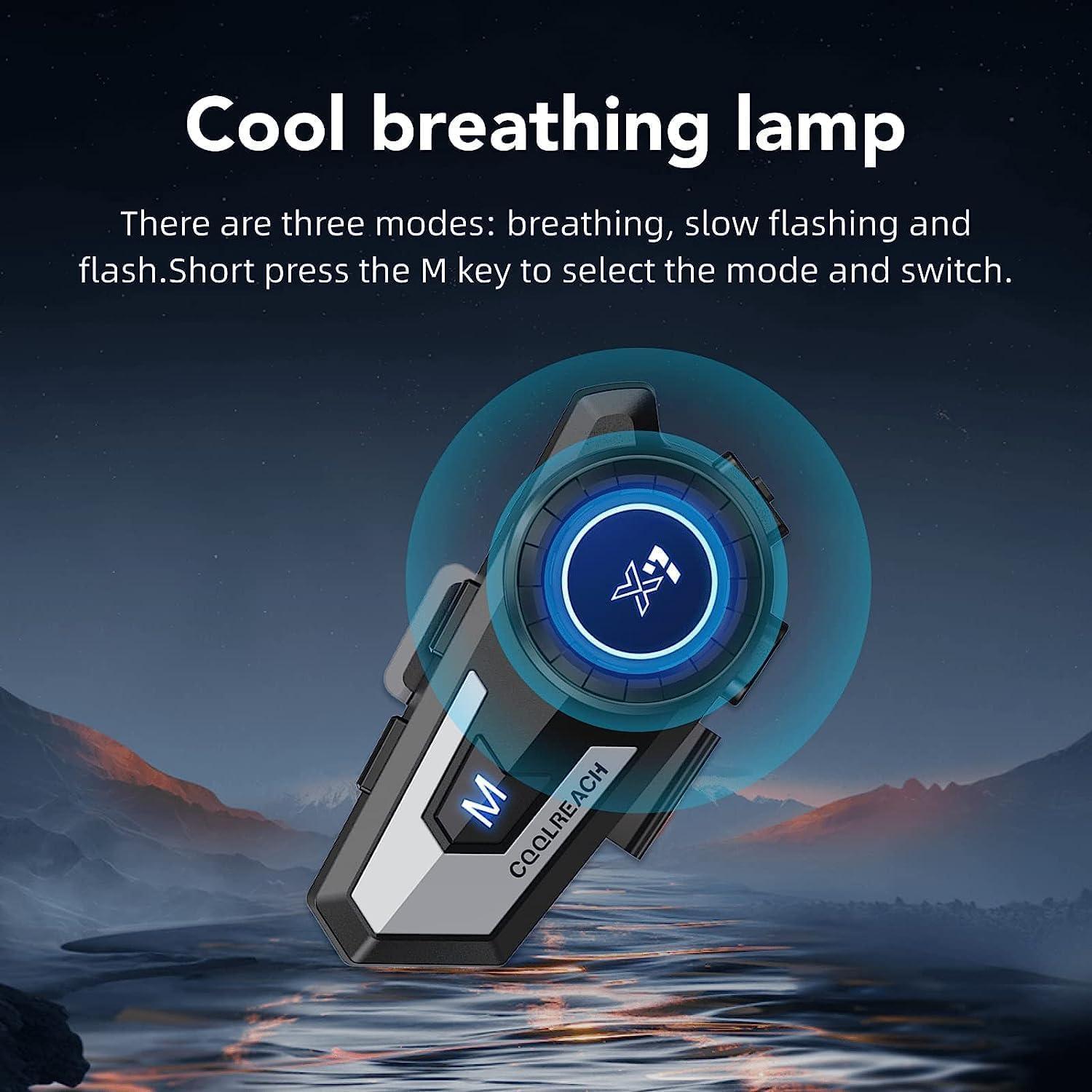 Auricular Bluetooth KHPTOP X7 para Motocicleta, 90h Reproducción