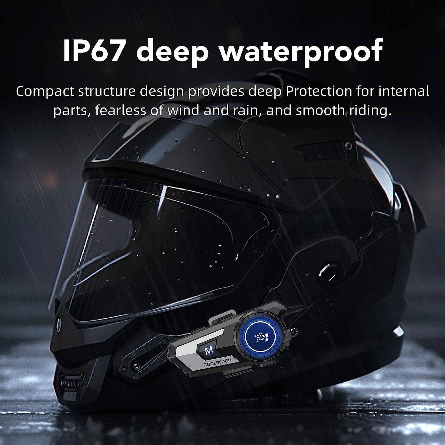 Auricular Bluetooth KHPTOP X7 para Motocicleta, 90h Reproducción