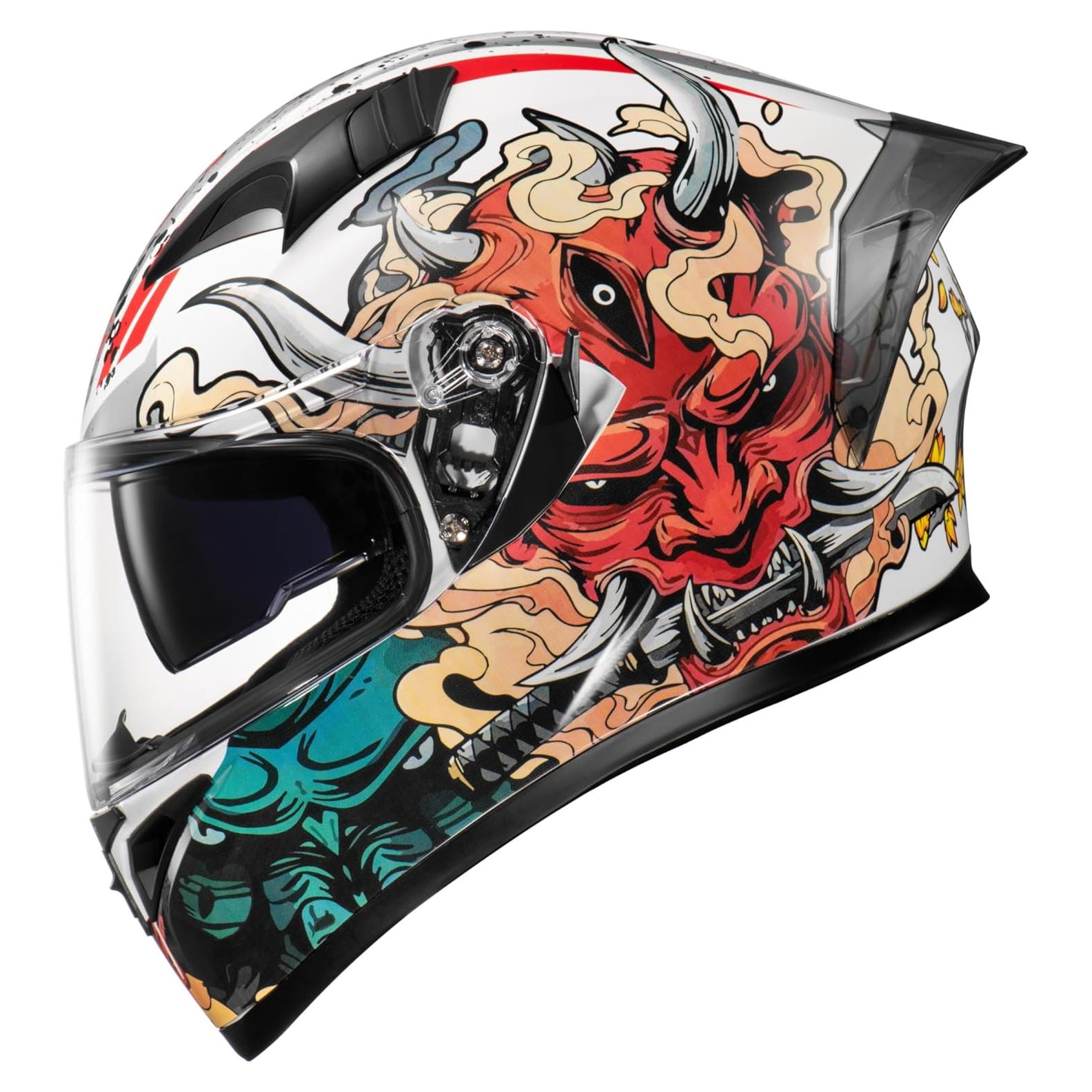Casco de Moto Integral Spirit Samurai Blanco X-Large