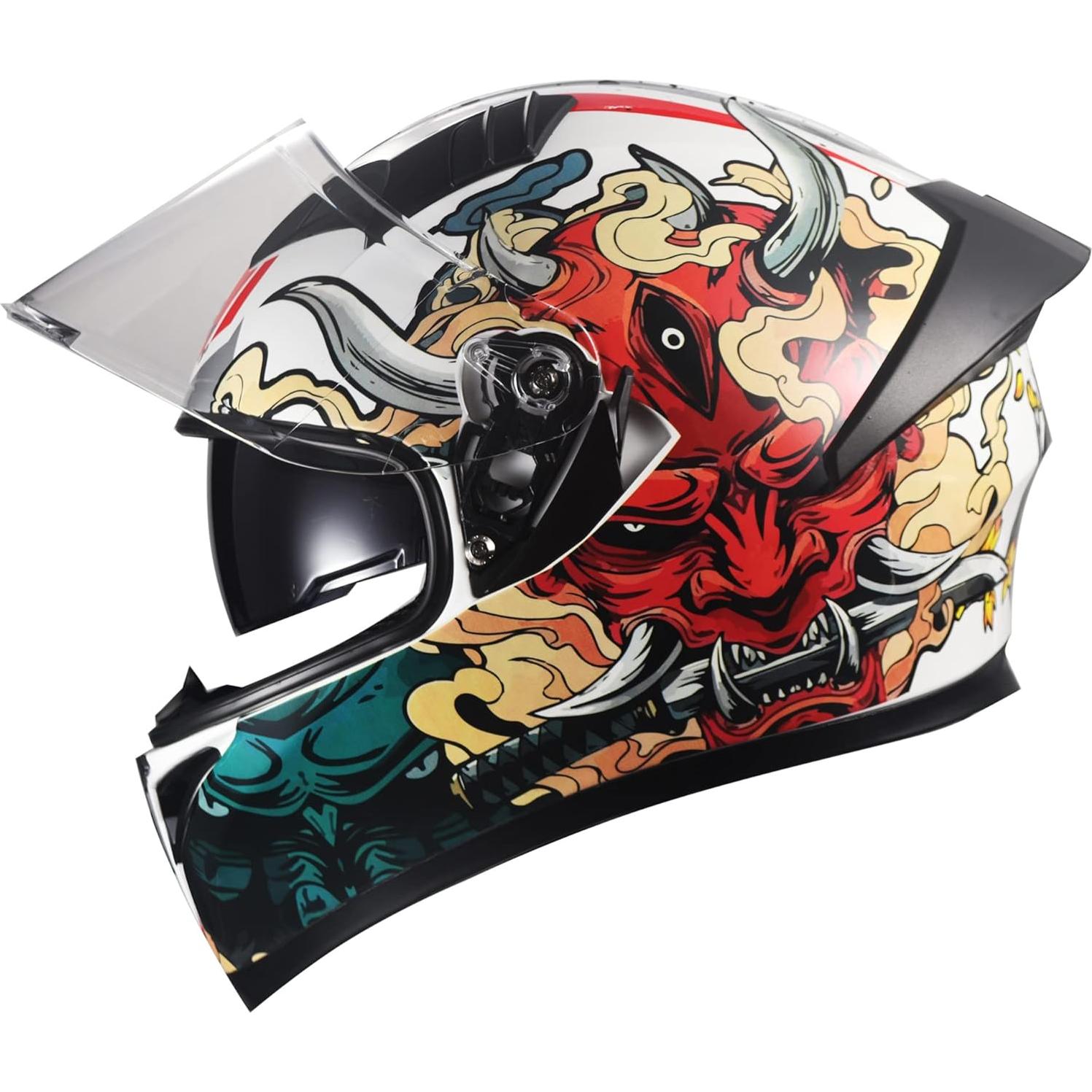 Casco de Moto Integral Spirit Samurai Blanco X-Large