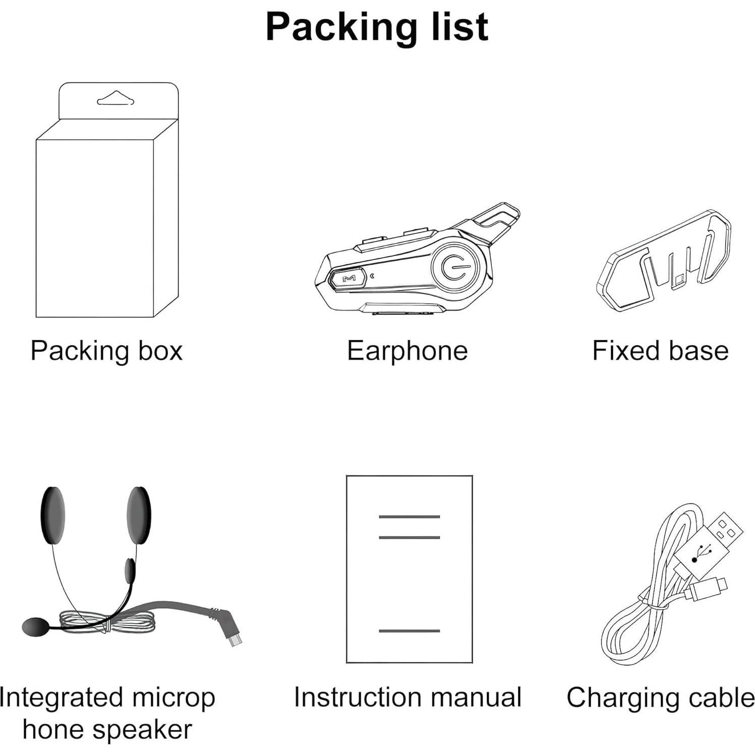 Auricular Bluetooth SOFFRIA E1 Intercomunicador 400M IPX6