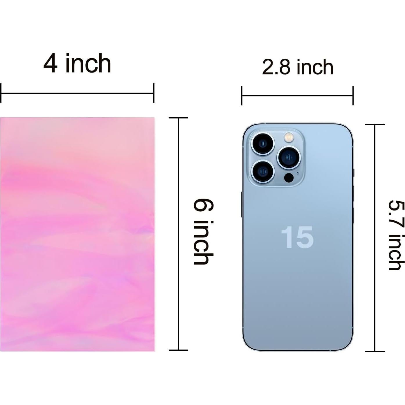 Bolsas de Celofán Iridiscentes 4x6 cm - Paquete de 100