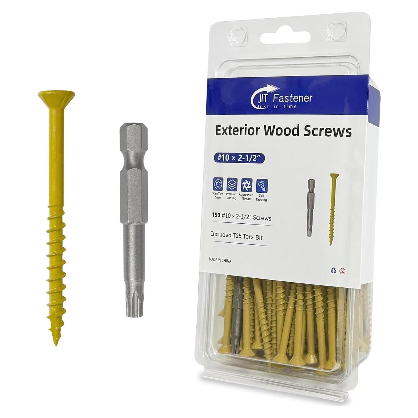 Tornillos para Deck JIT Fastener #10 x 6.35 cm 150 Pcs Epoxi