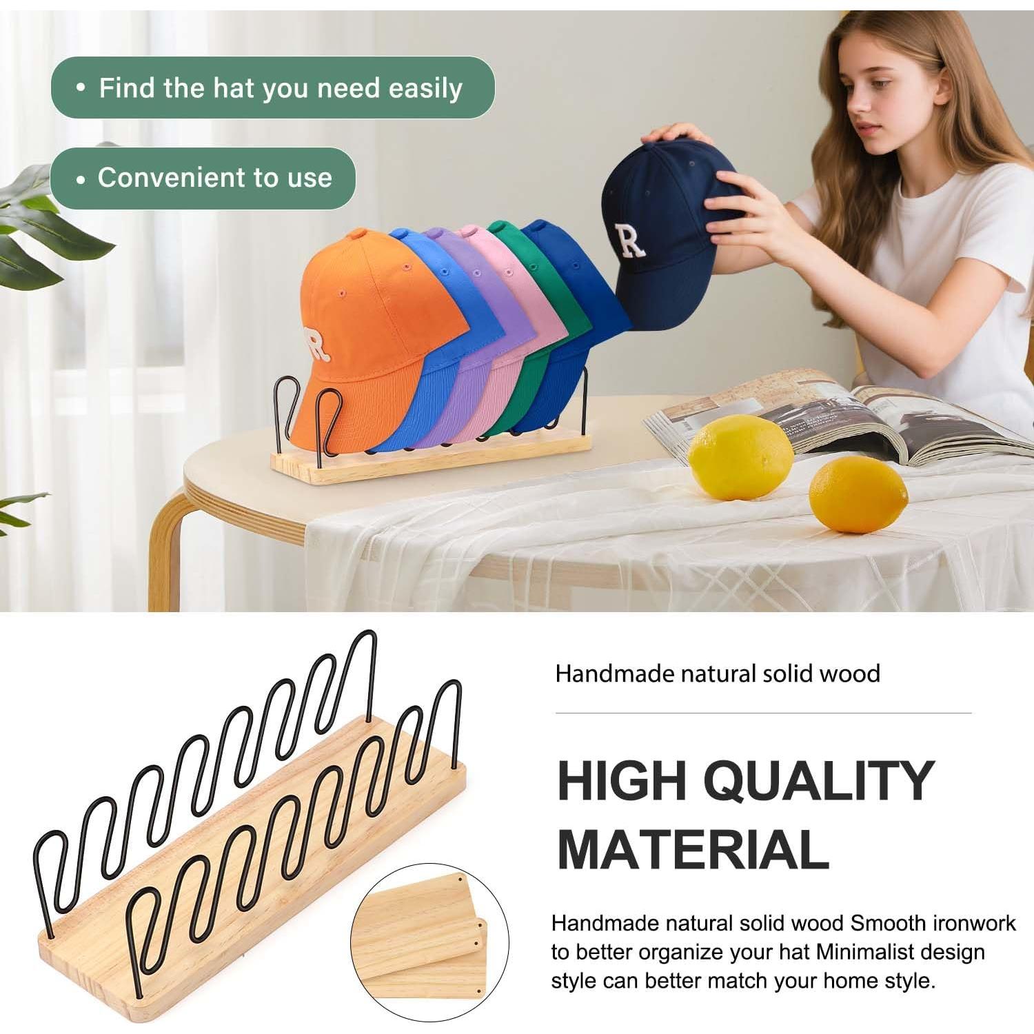 Organizador de Sombreros BINSUNS para 7 Gorras de Béisbol