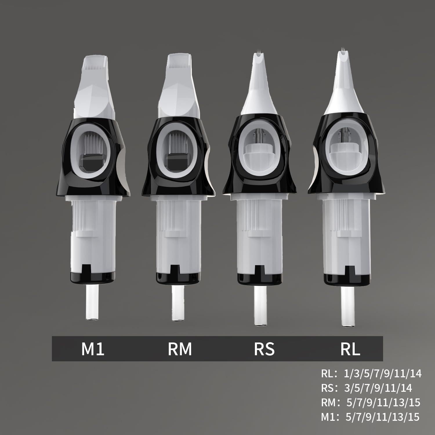 Agujas de Cartucho para Tatuaje OFEYLE 20pcs RL RS RM M1