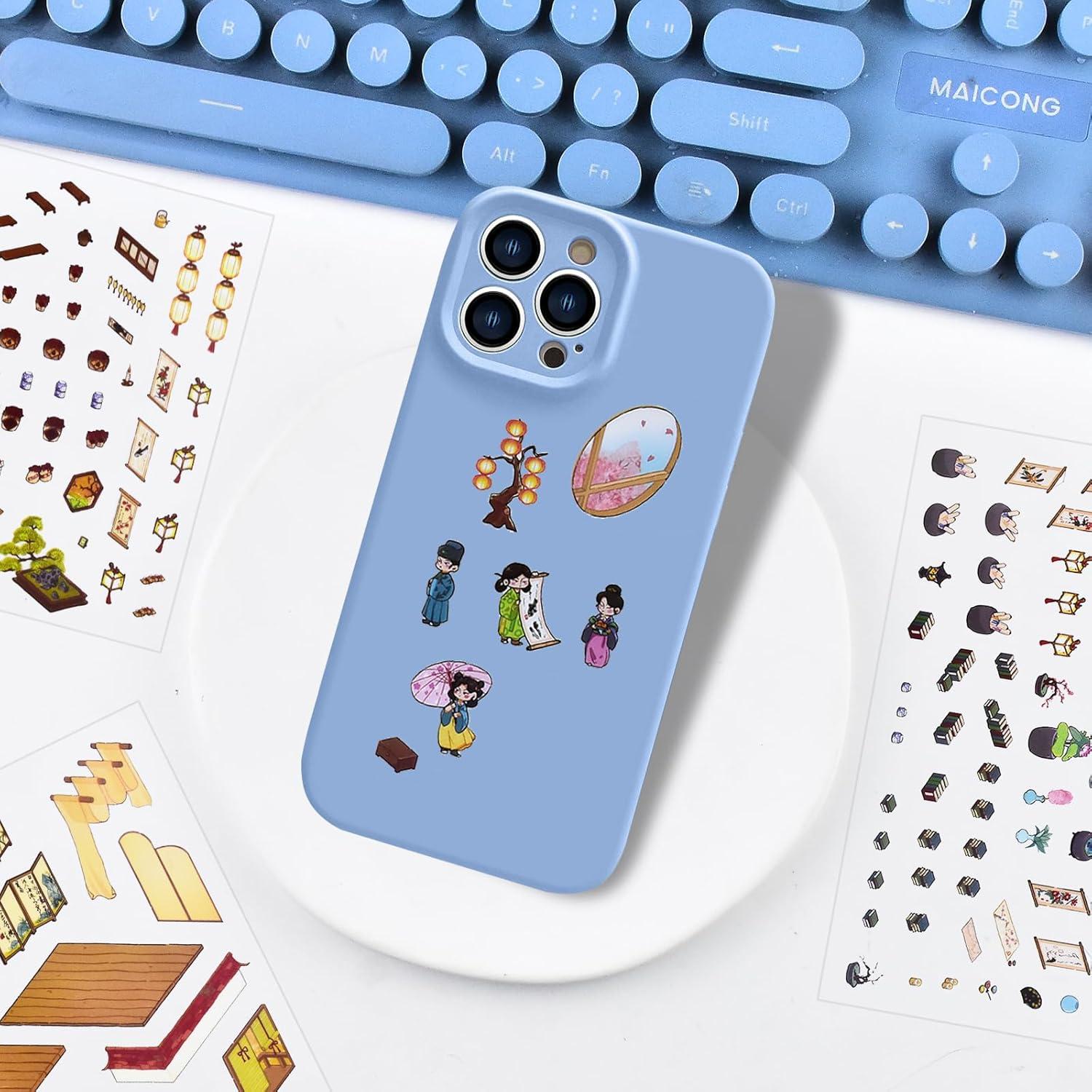 4 Sets de Pegatinas 3D Antiguas HOMICO para Mini Escenas