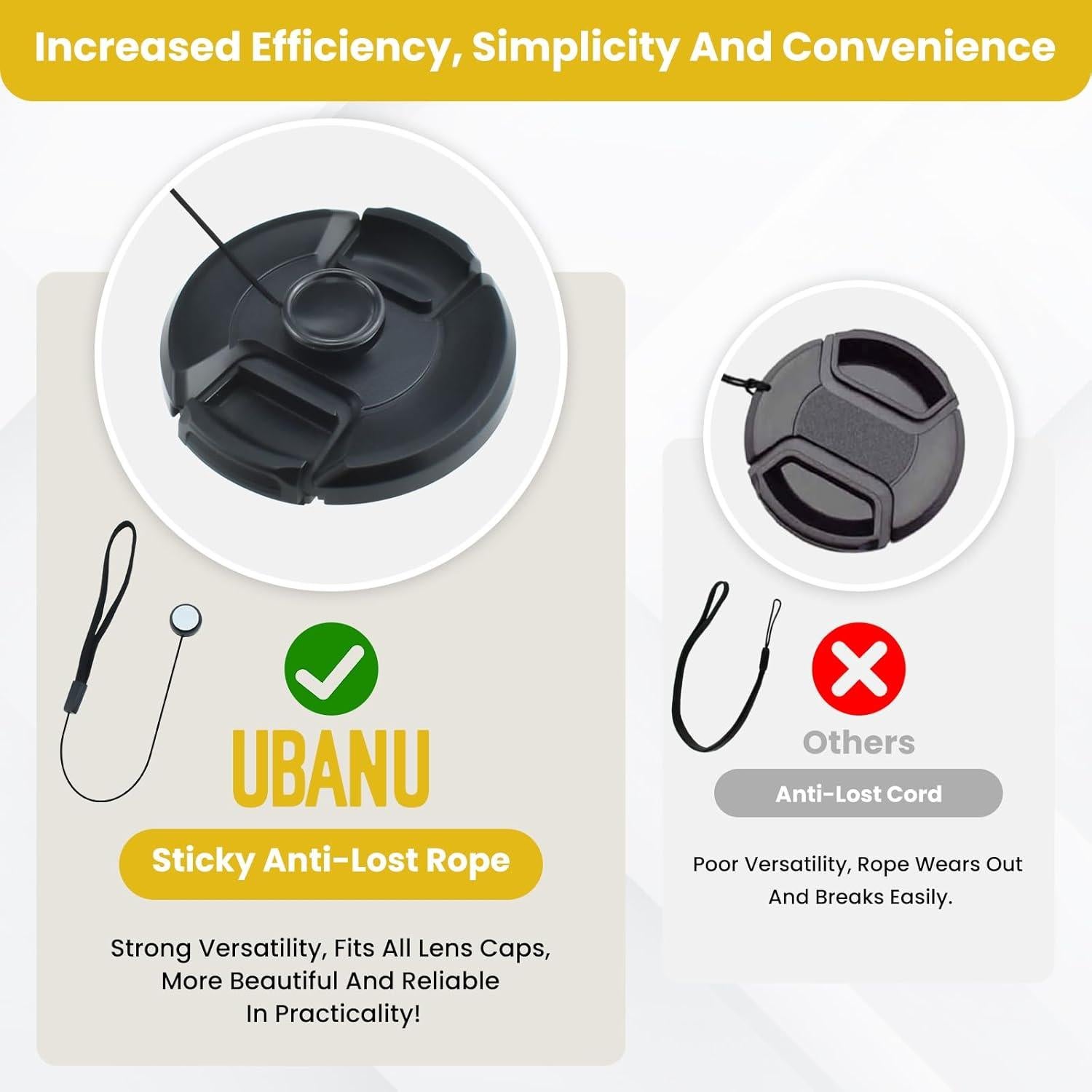 Soporte para Tapas de Lentes de Cámara UBANU 5 Pcs 26 cm