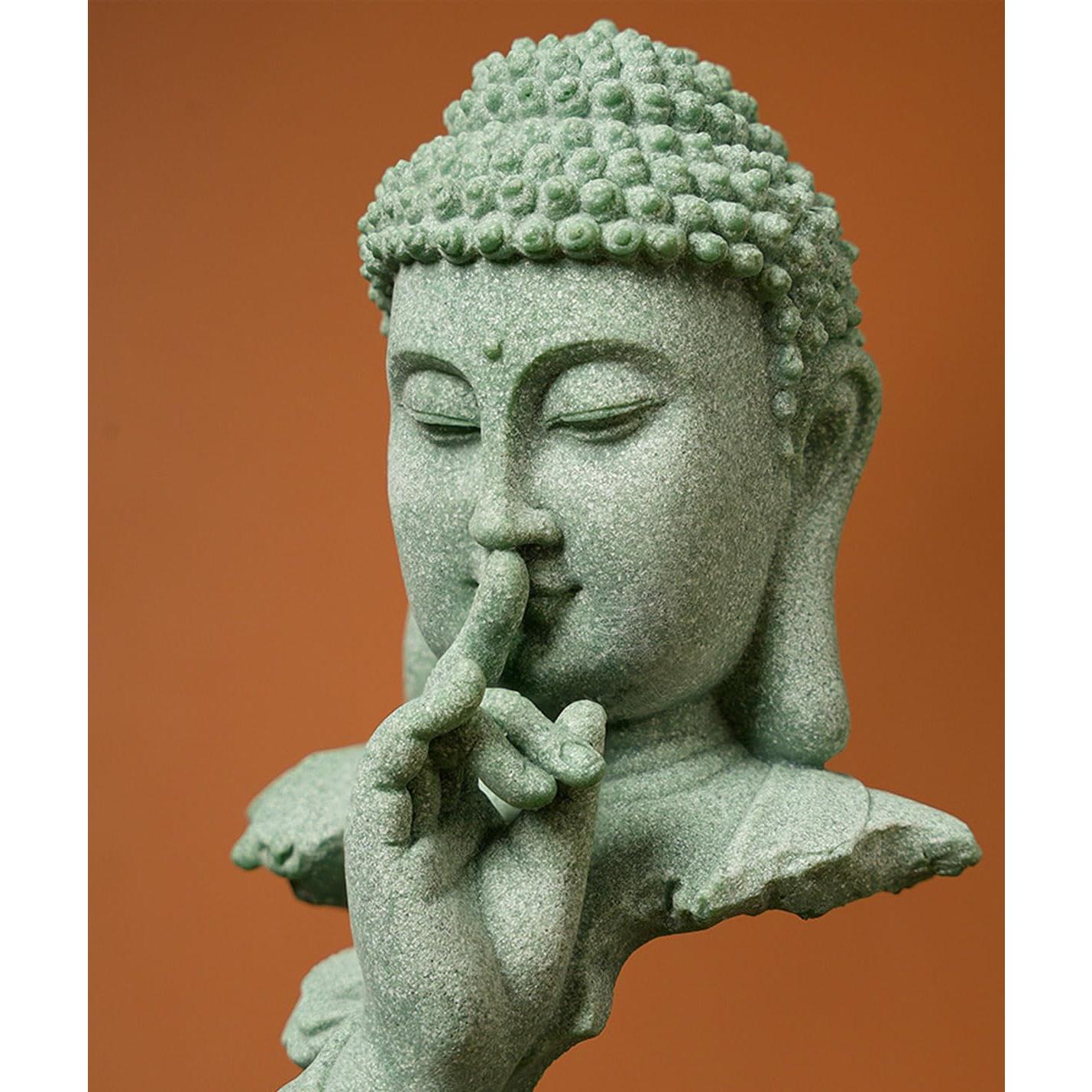 Estatua de Buda Meditador Livelyfish 20.6 cm Arenisca Zen