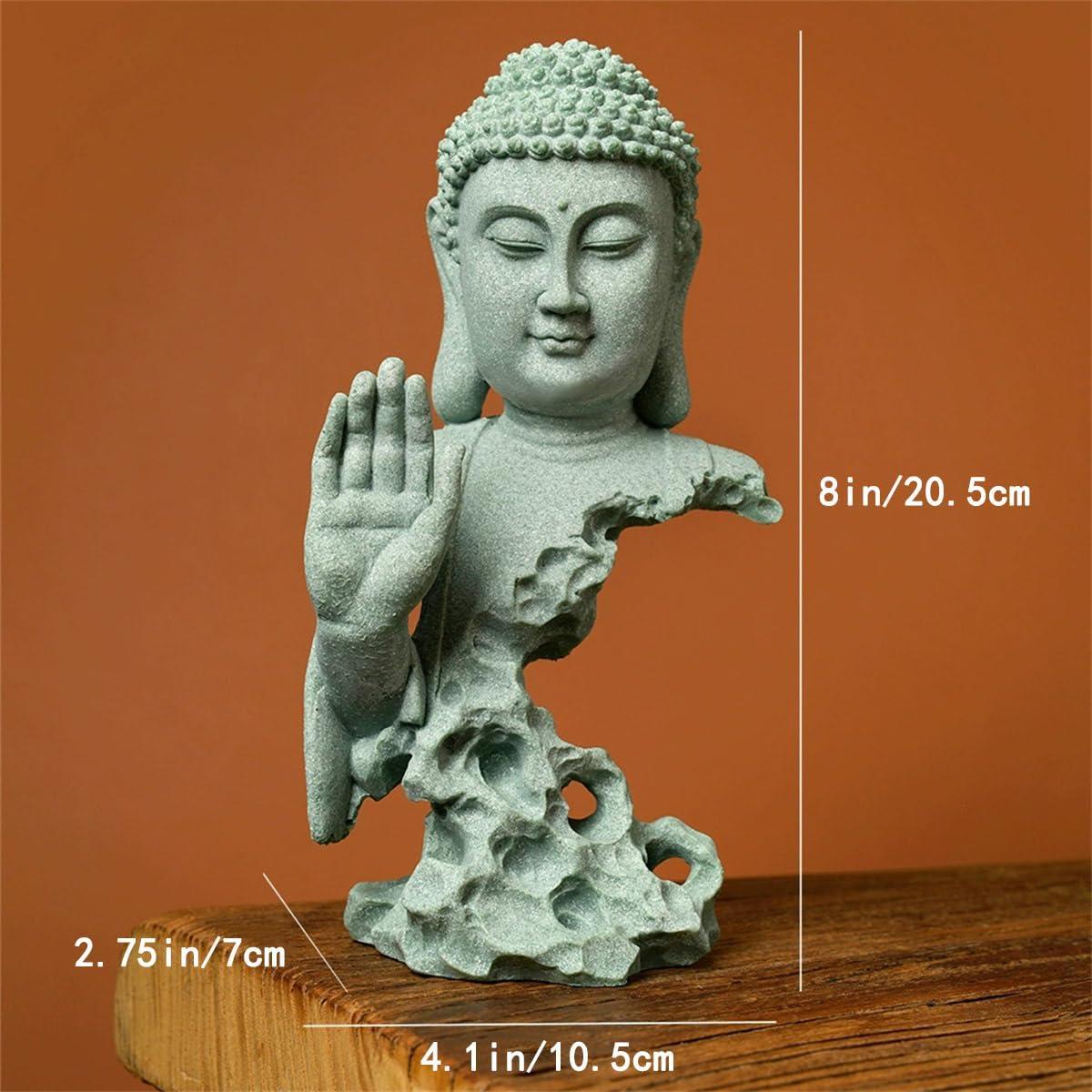 Estatua de Buda Meditador Livelyfish 20.6 cm Arenisca Zen