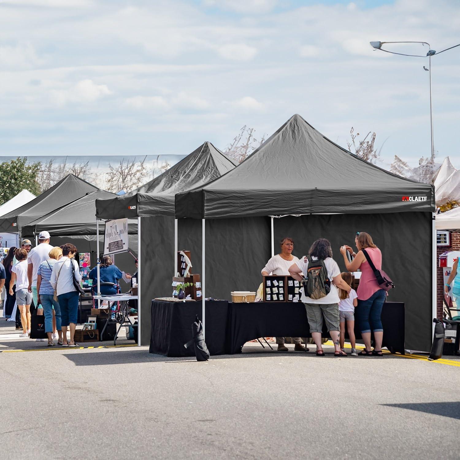 Pared Lateral Canopy 10x10 CLAETF Negra Impermeable UV