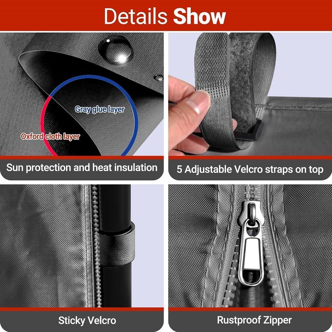 Pared Lateral Canopy 10x10 CLAETF Negra Impermeable UV