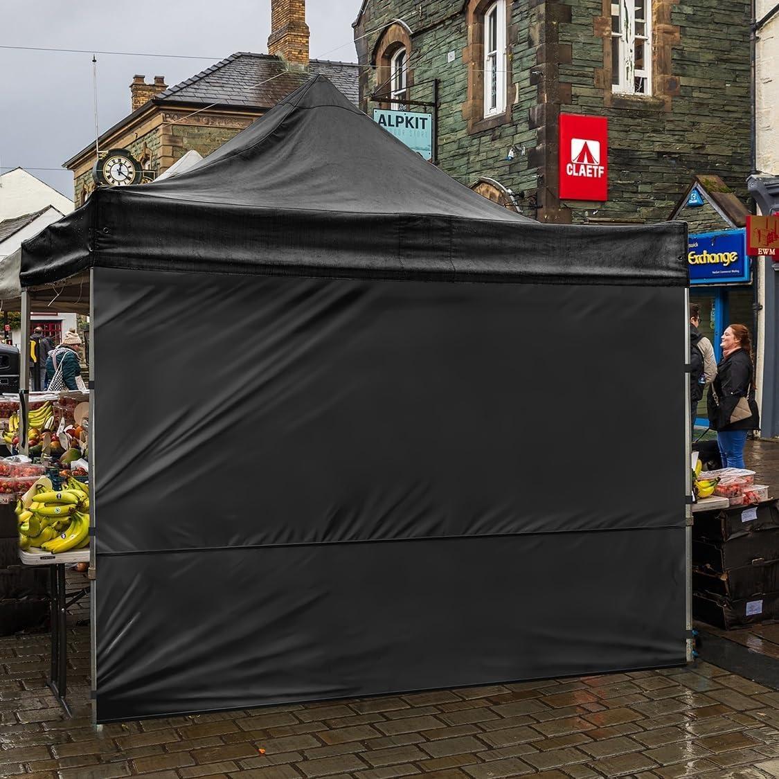 Pared Lateral Canopy 10x10 CLAETF Negra Impermeable UV