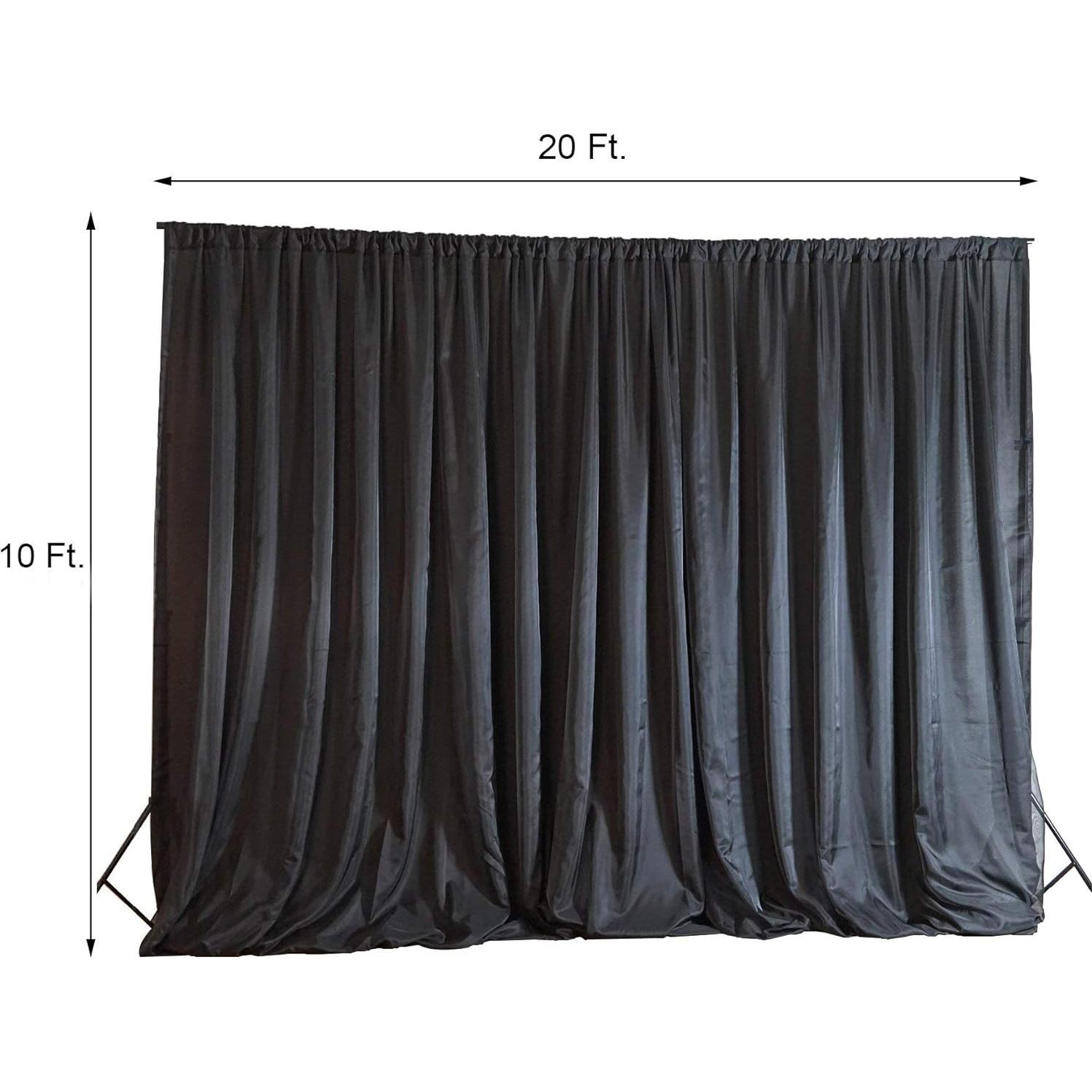 Cortina de Fondo Chiffon Negra BalsaCircle 6.1x3.0m Doble Capa