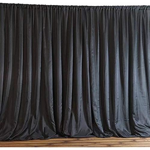 Cortina de Fondo Chiffon Negra BalsaCircle 6.1x3.0m Doble Capa