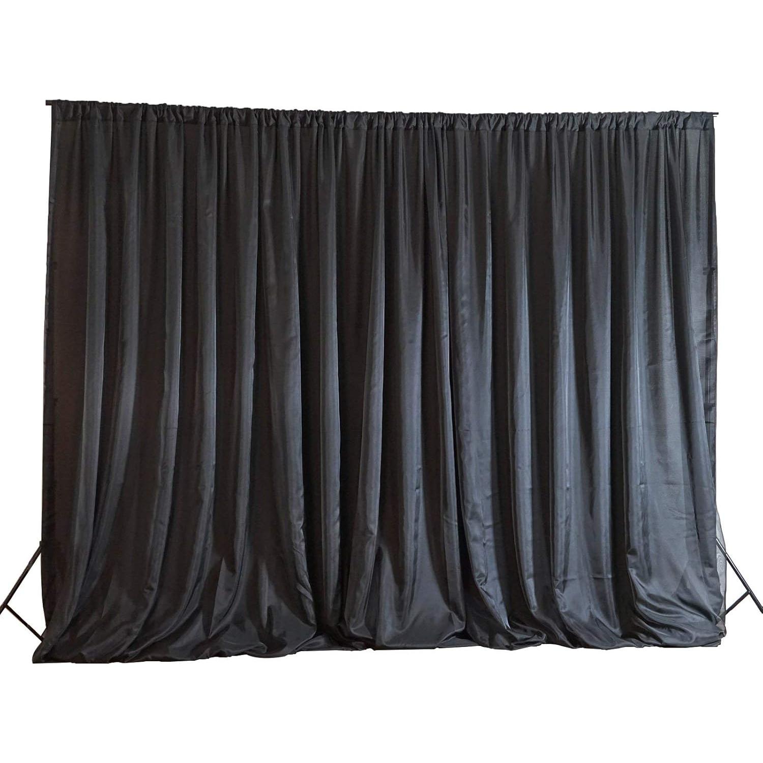 Cortina de Fondo Chiffon Negra BalsaCircle 6.1x3.0m Doble Capa