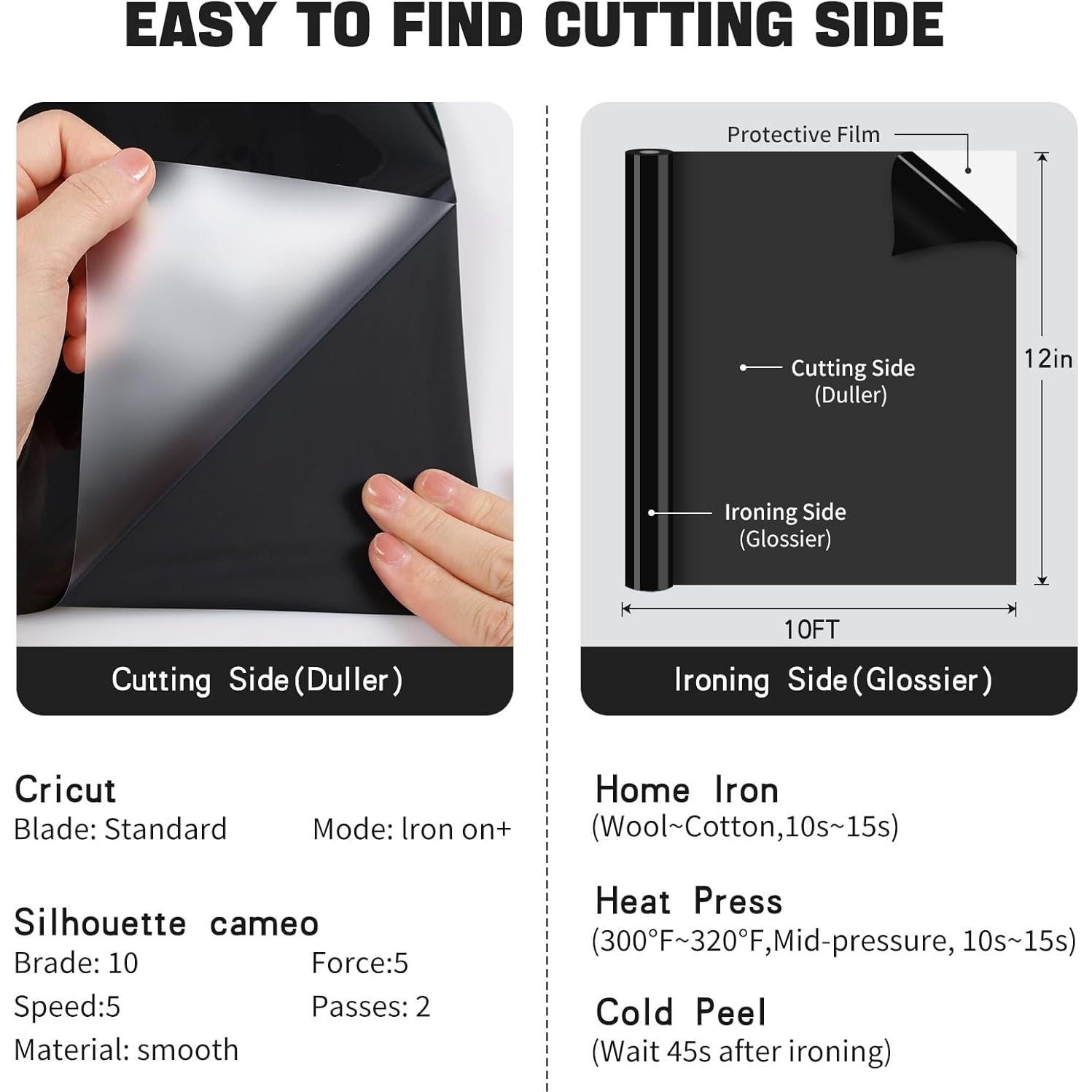 Vinilo de Transferencia de Calor SYCYKA Negro 30.48 cm x 3.05 m