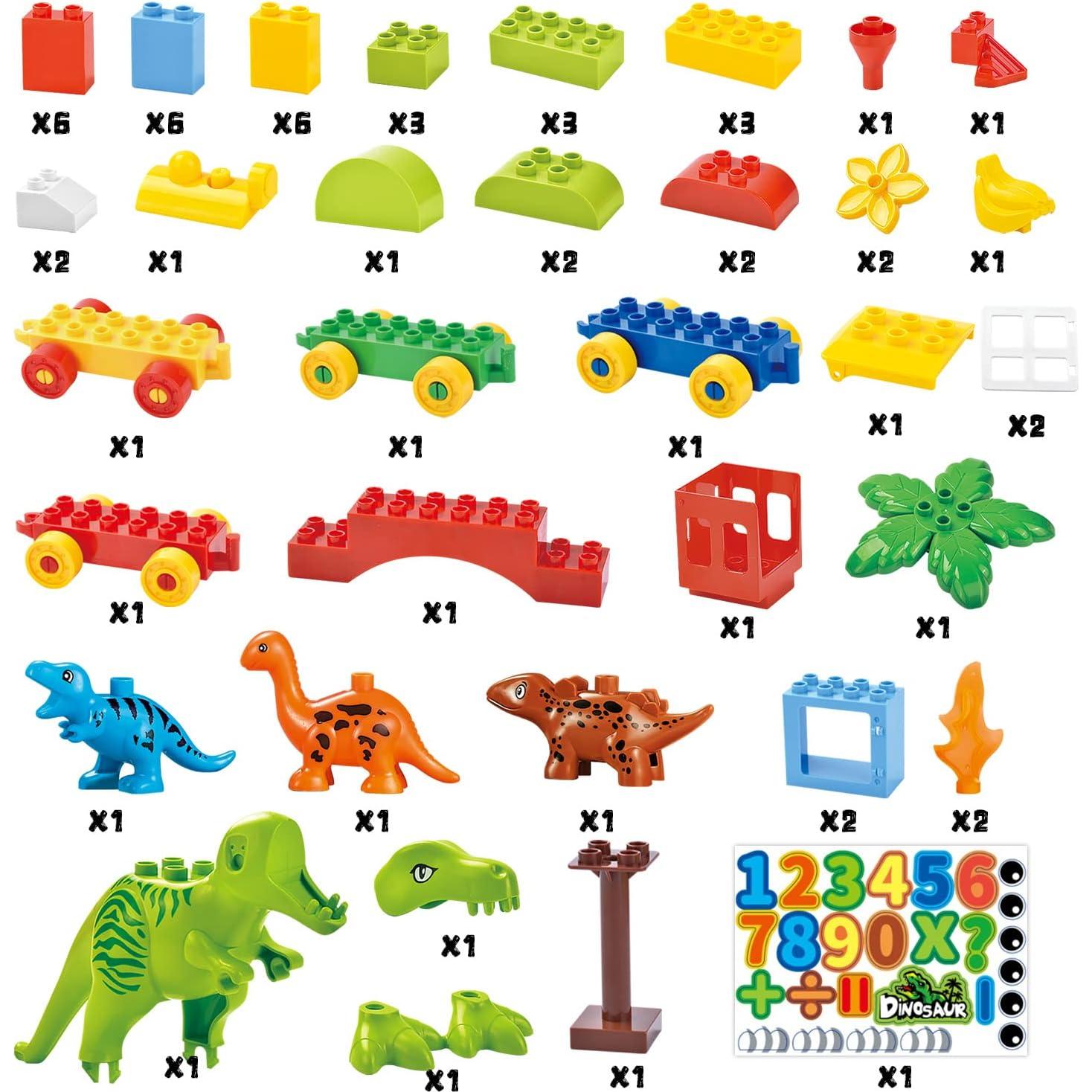 Bloques de Construcción Dinosaurios VConejo con Tren 0.82kg