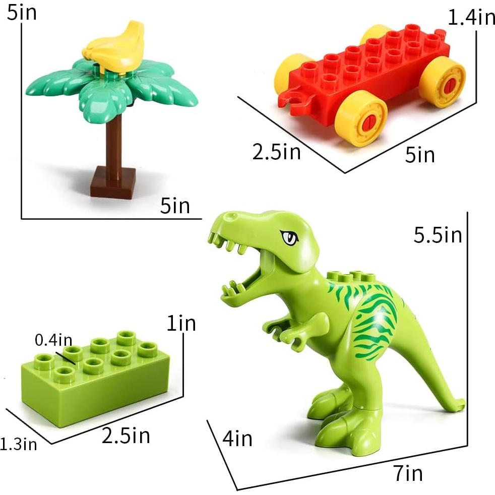 Bloques de Construcción Dinosaurios VConejo con Tren 0.82kg