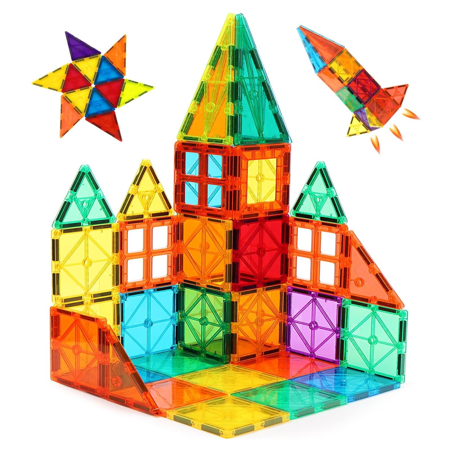 Azulejos Magnéticos FNJO 60 PCS Juguete STEM para Niños