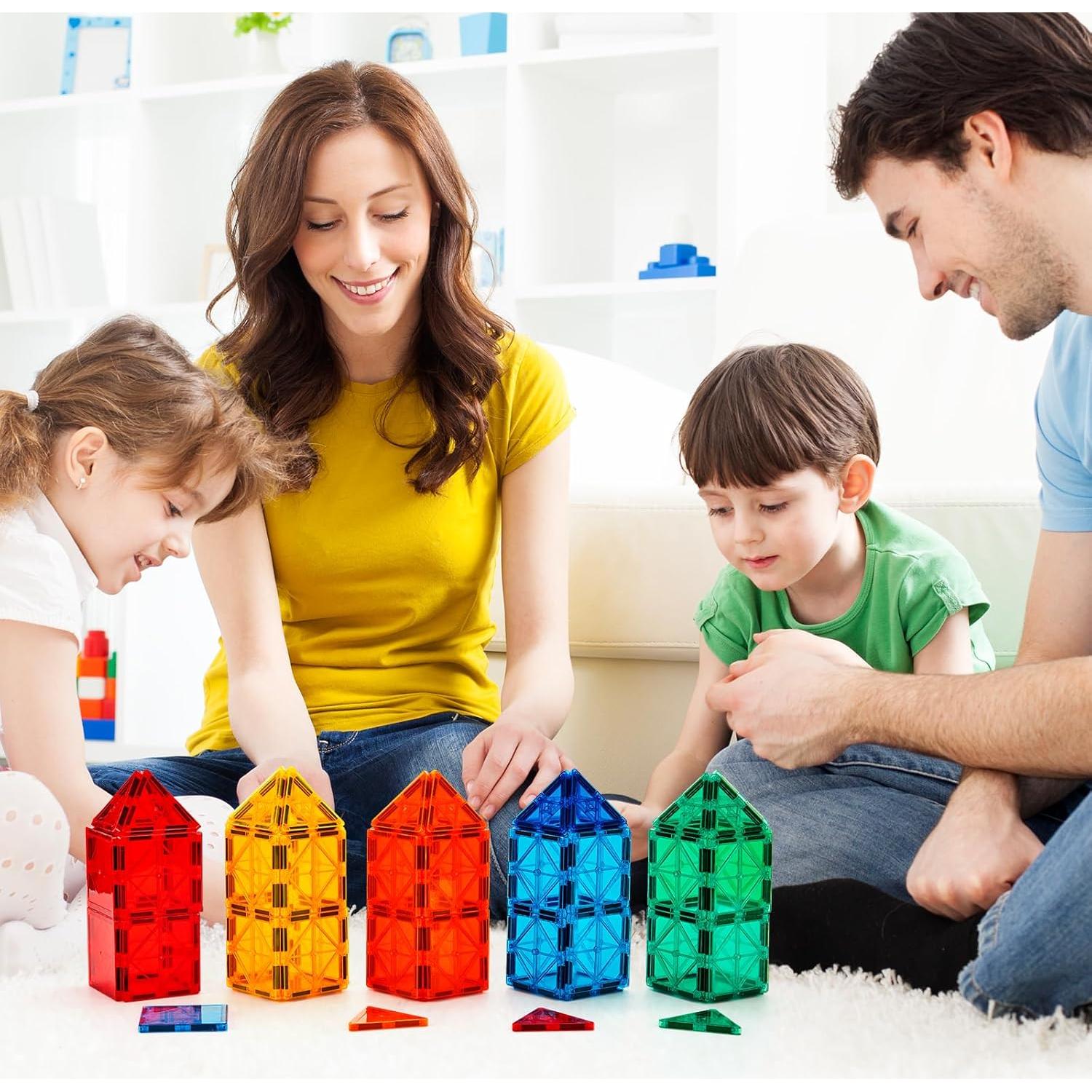 Azulejos Magnéticos FNJO 60 PCS Juguete STEM para Niños