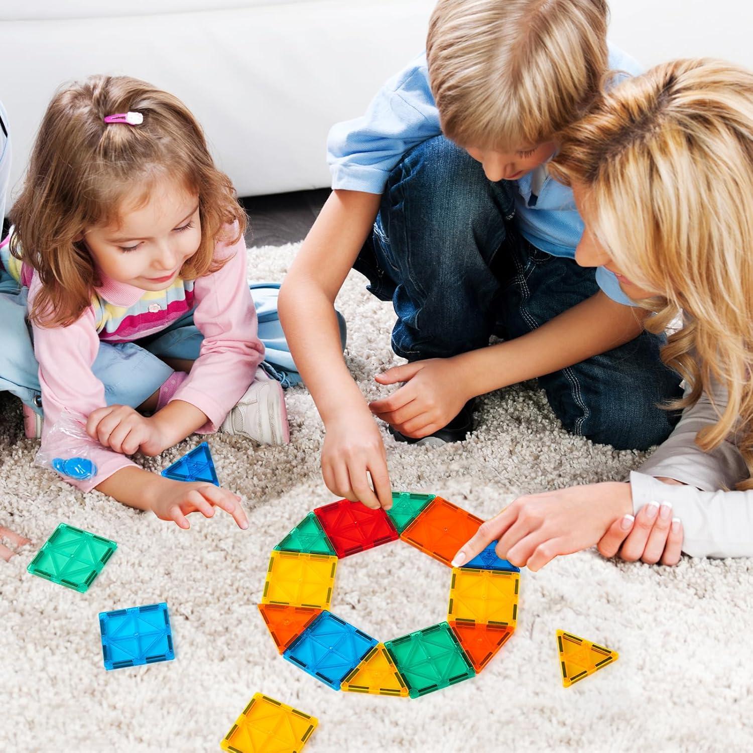 Azulejos Magnéticos FNJO 60 PCS Juguete STEM para Niños