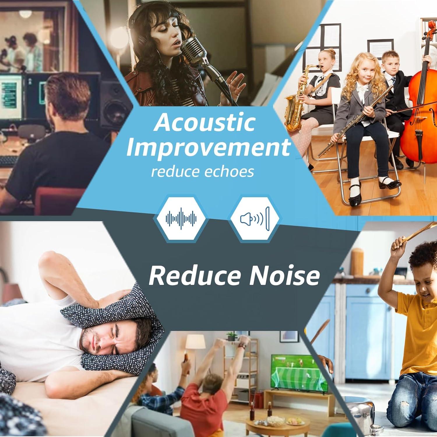 Paneles Acústicos Hexagonales Art3d 12 Pcs Cubo Negro