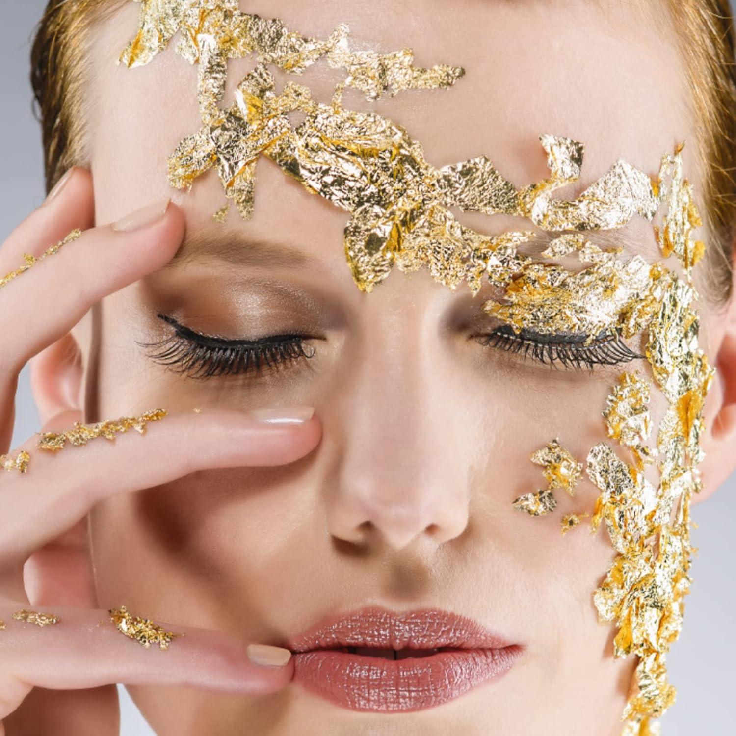 600 Hojas de Oro Imitación KIRIN 14x14 cm 6 Colores para DIY