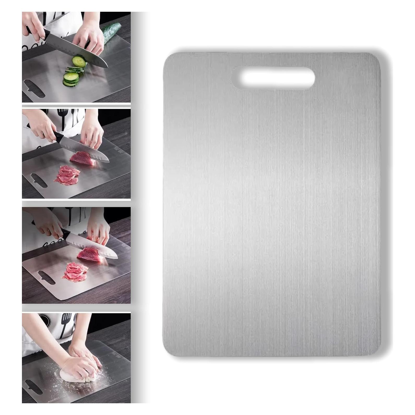 Tabla de Cortar de Titanio Genérica 30.48x20.32 cm A Prueba de Lavavajillas