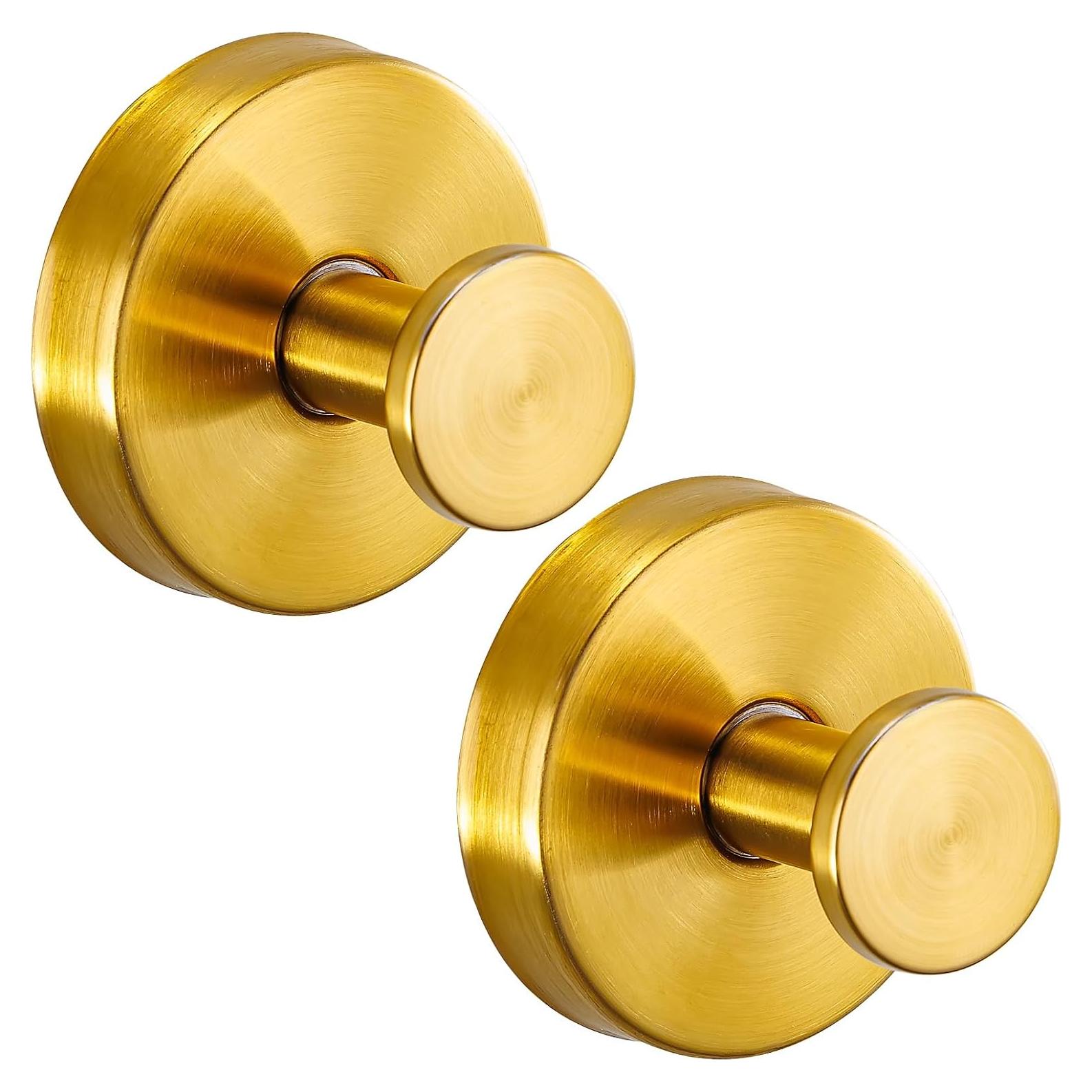 Ganchos de Ventosa Reutilizables Supopular Oro Cepillado 2 Unidades