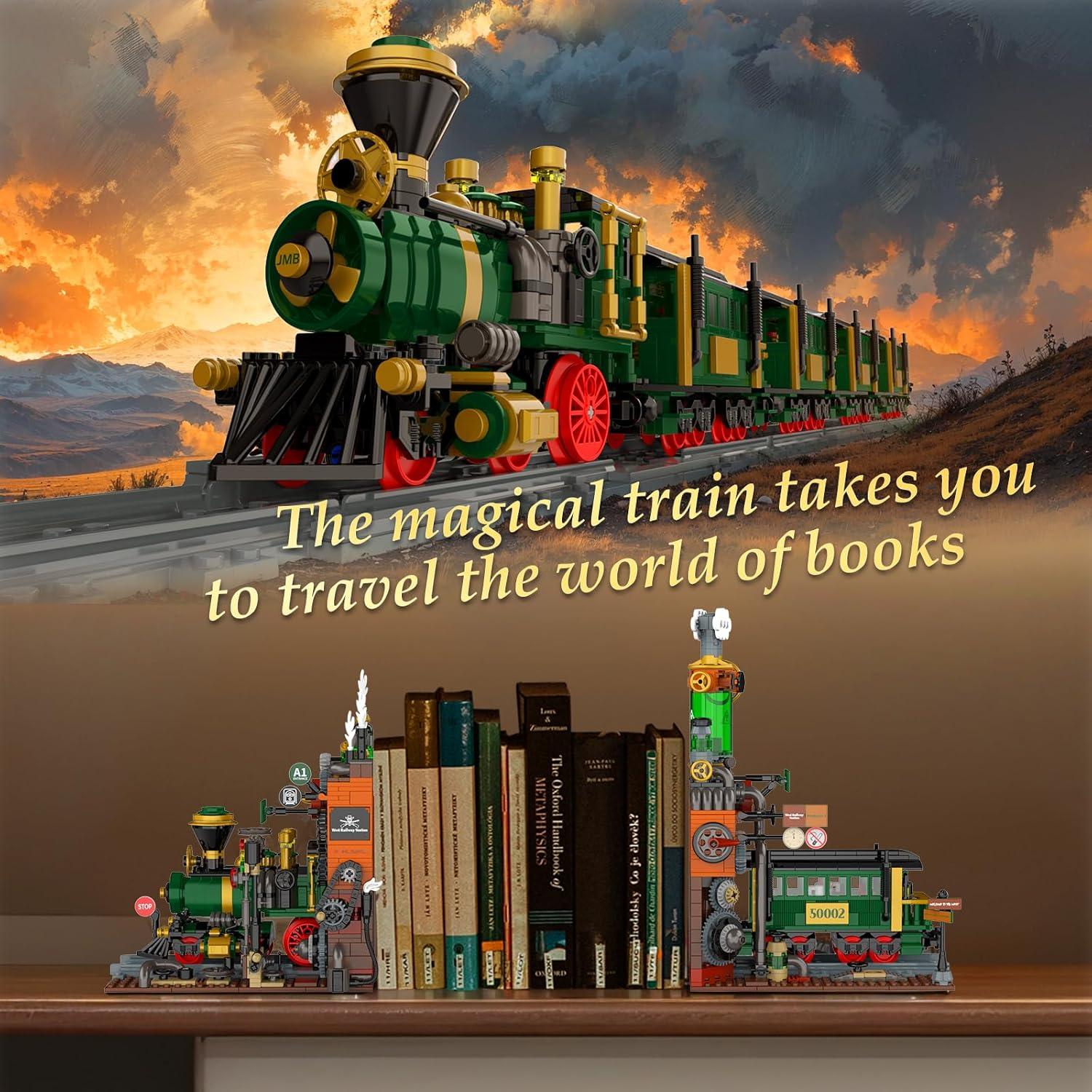 JMBricklayer Set de Construcción Estación de Tren Steampunk 1379 Pcs