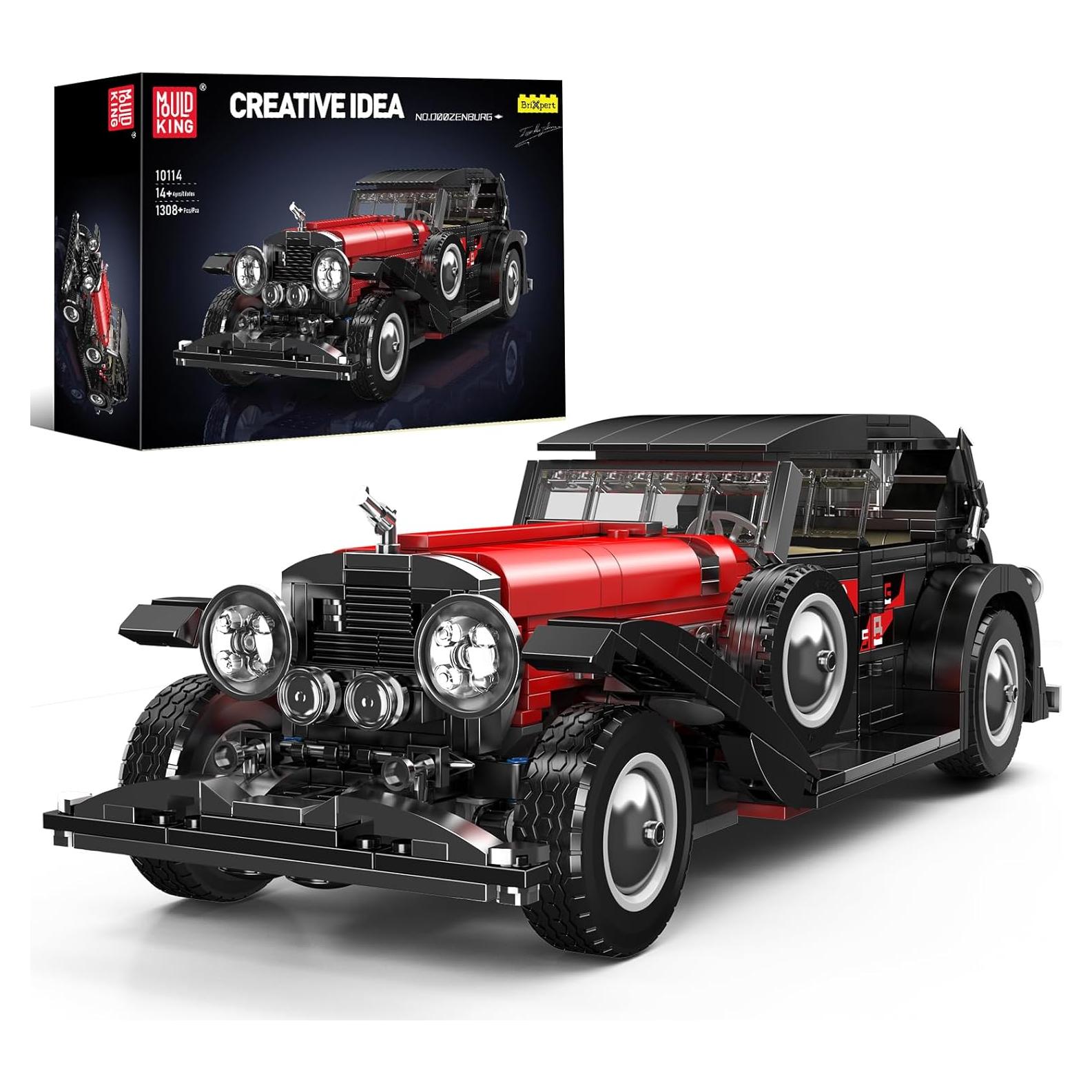 Mould King 10114 Auto Vintage 1308 Piezas para Construcción