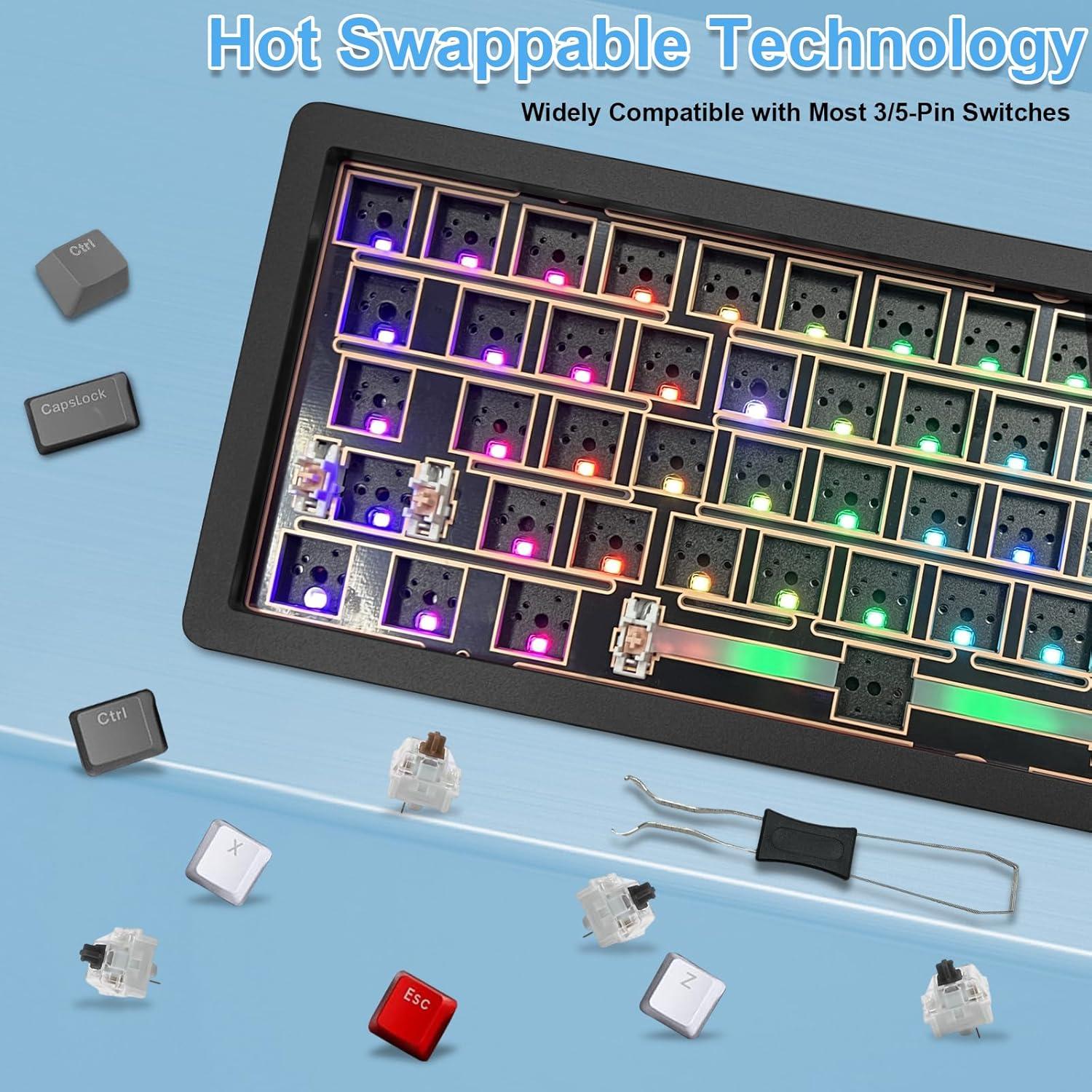 Teclado Mecánico BOYI GMK67 65% RGB Aluminio Hot-Swappable