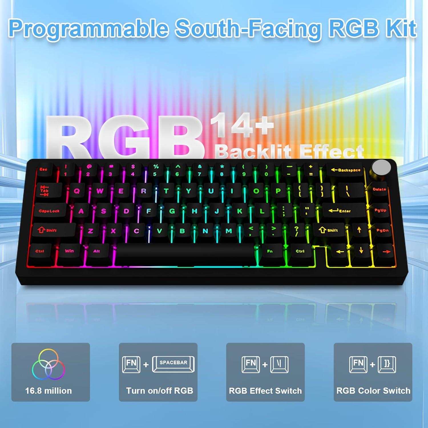 Teclado Mecánico BOYI GMK67 65% RGB Aluminio Hot-Swappable