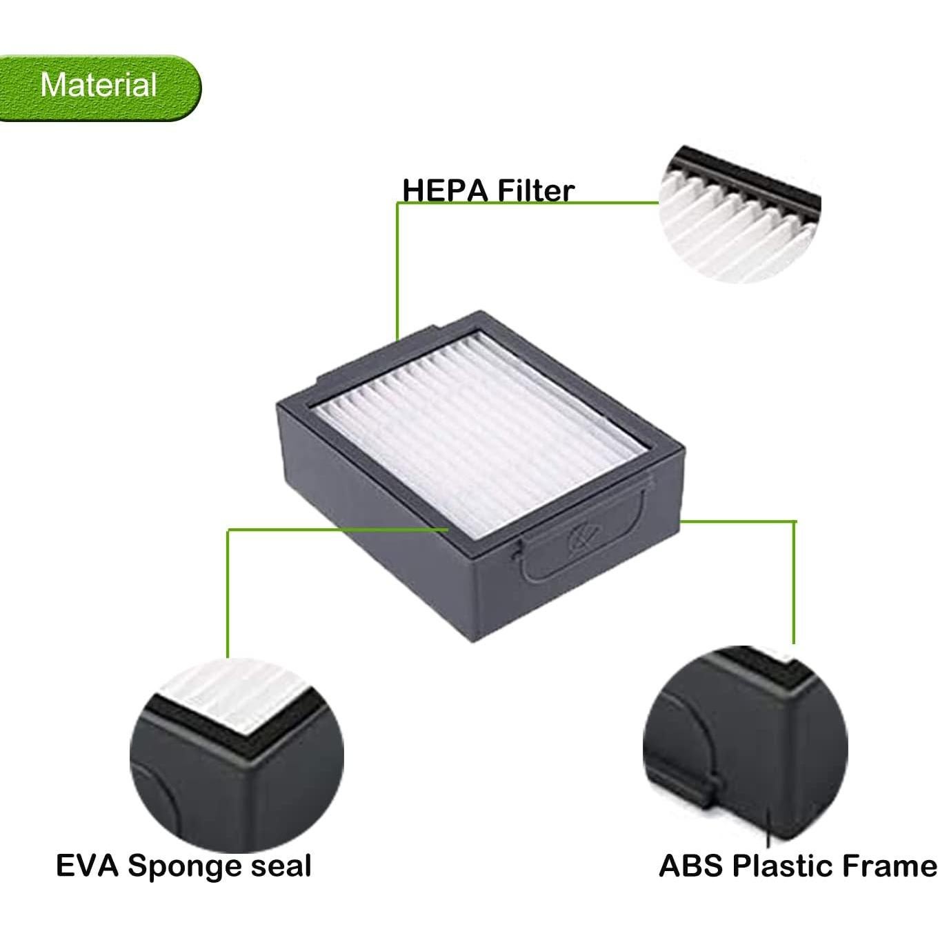 Filtros HEPA Fuyoda 6 Paquete Compatible iRobot Roomba E&I