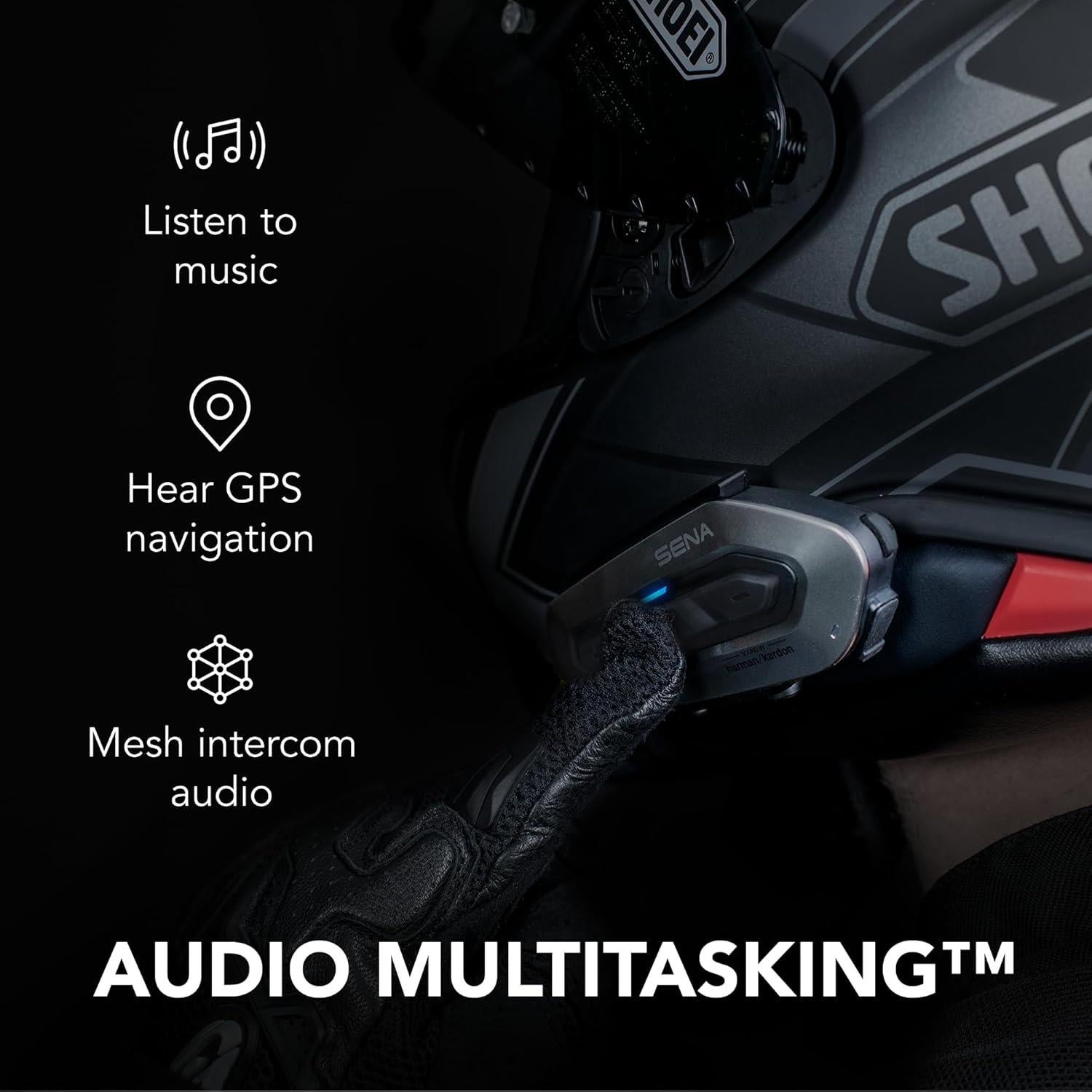 Sistema de Comunicación Bluetooth Sena SRL-EXT para Casco SHOEI RF-1400