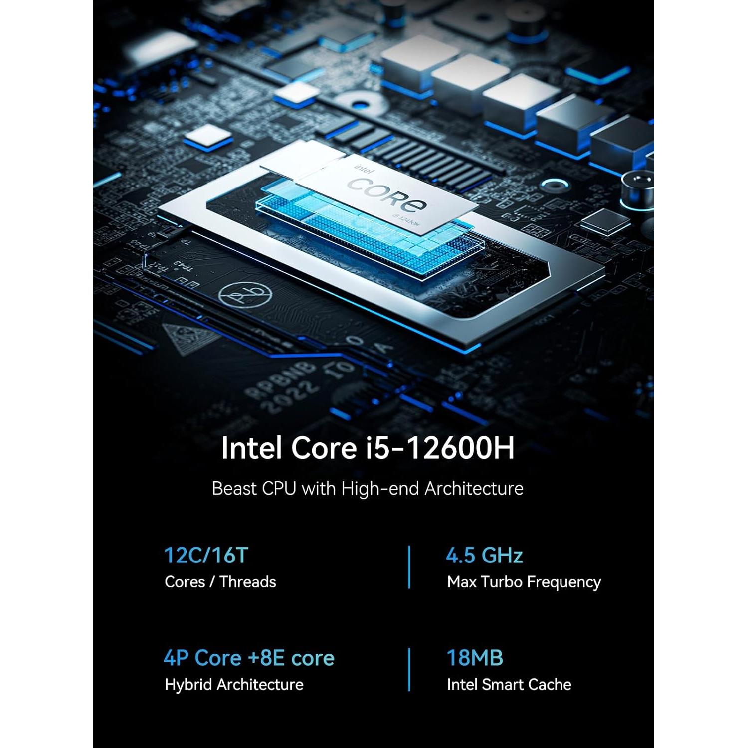 MINISFORUM Mini PC NAB6 Lite i5-12600H 16GB RAM 500GB SSD