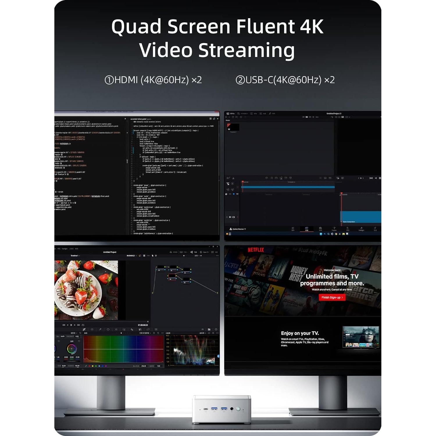 MINISFORUM Mini PC NAB6 Lite i5-12600H 16GB RAM 500GB SSD