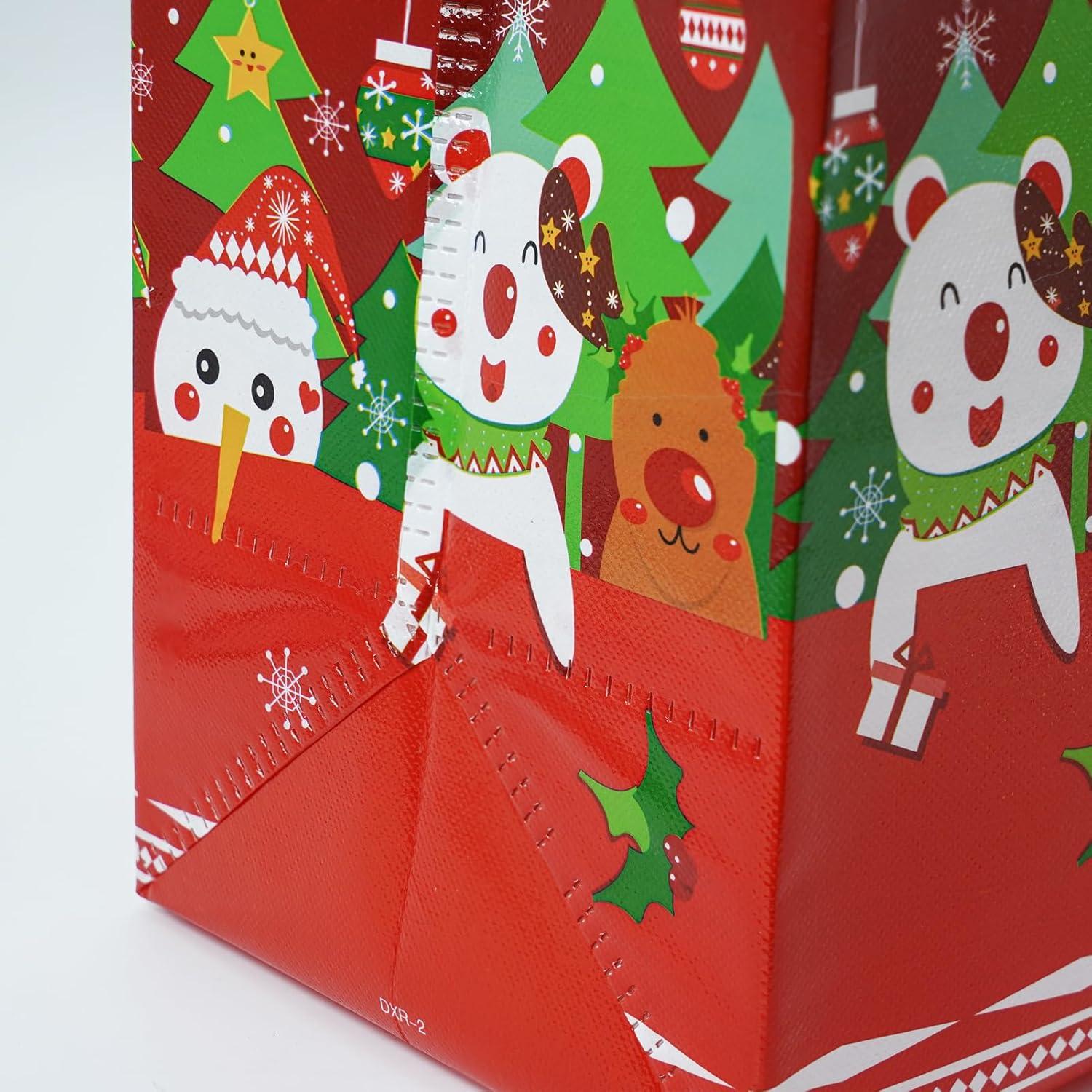 Bolsas de Regalo de Navidad Viatanst - Paquete de 12 Reutilizables 32x25x17cm