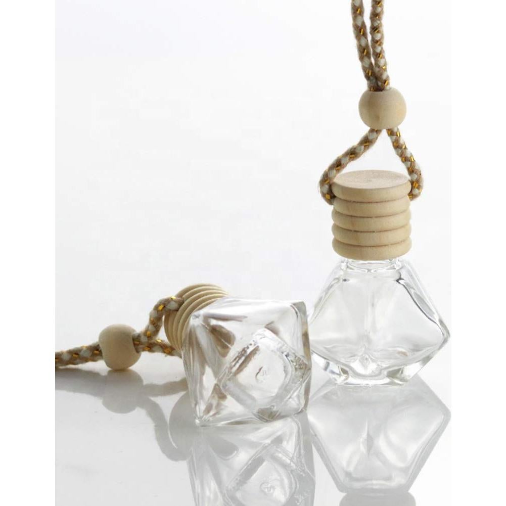 10 Botellas de Vidrio Vacías Difusor Ambientador Auto Diamante