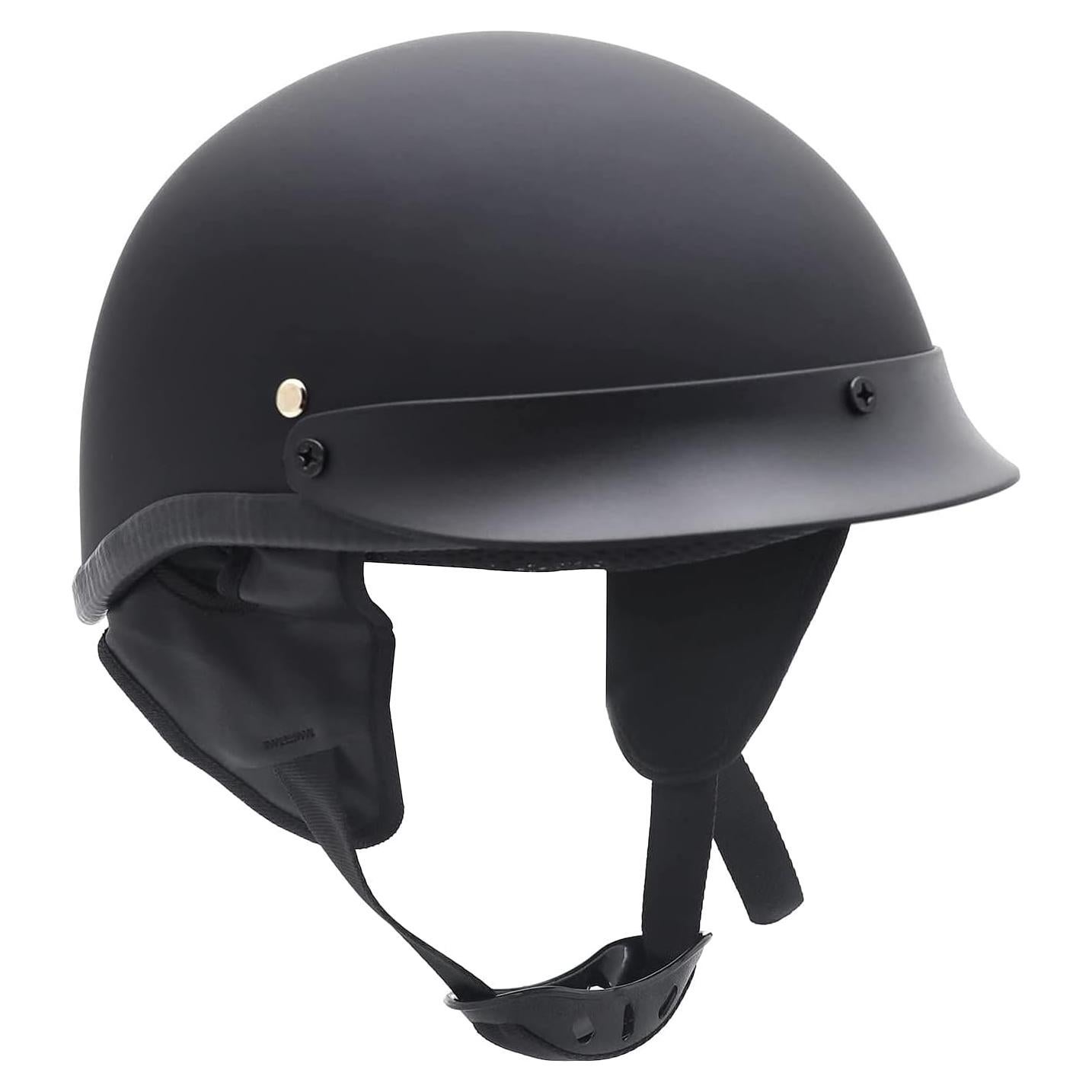 Casco de media cara TTMT MT506 negro mate S/M/L/XL