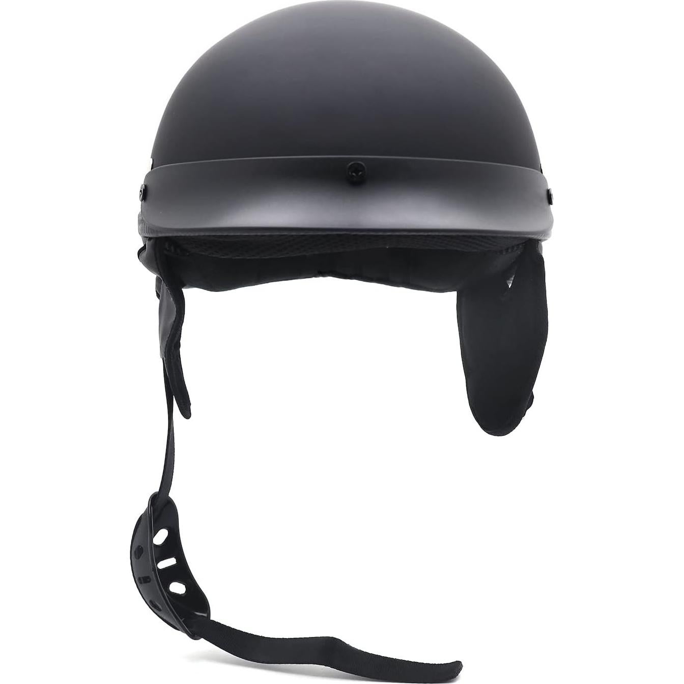 Casco de media cara TTMT MT506 negro mate S/M/L/XL