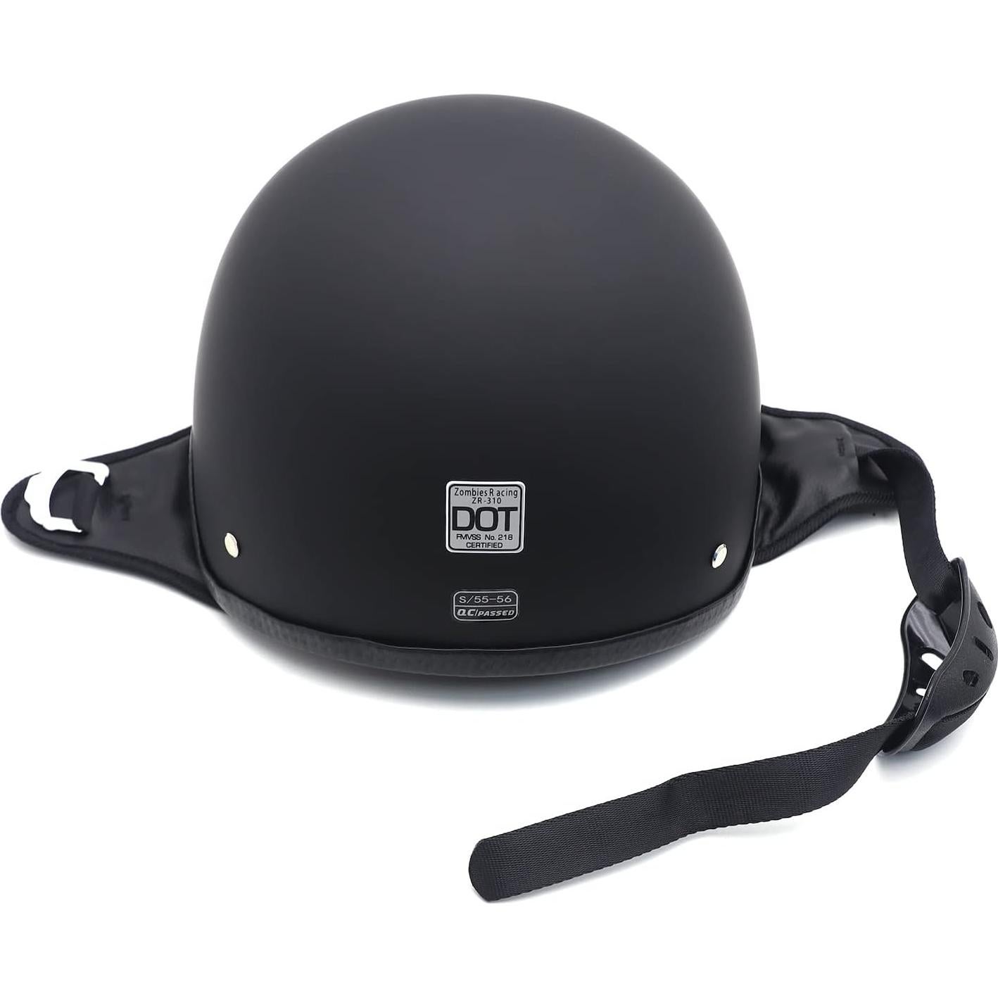 Casco de media cara TTMT MT506 negro mate S/M/L/XL