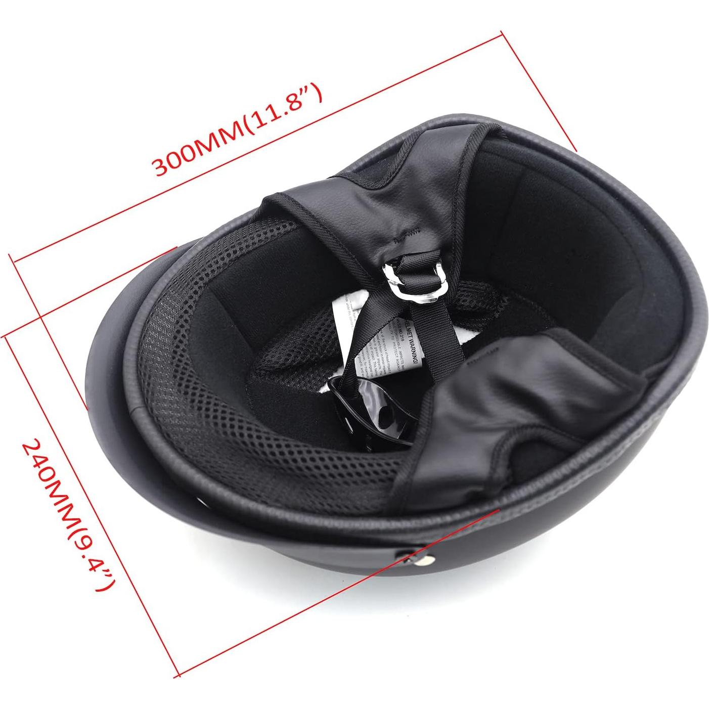 Casco de media cara TTMT MT506 negro mate S/M/L/XL