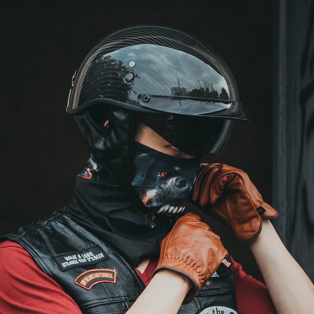 Casco VCOROS A200 Fibra Carbono Negro Brillante Mediano