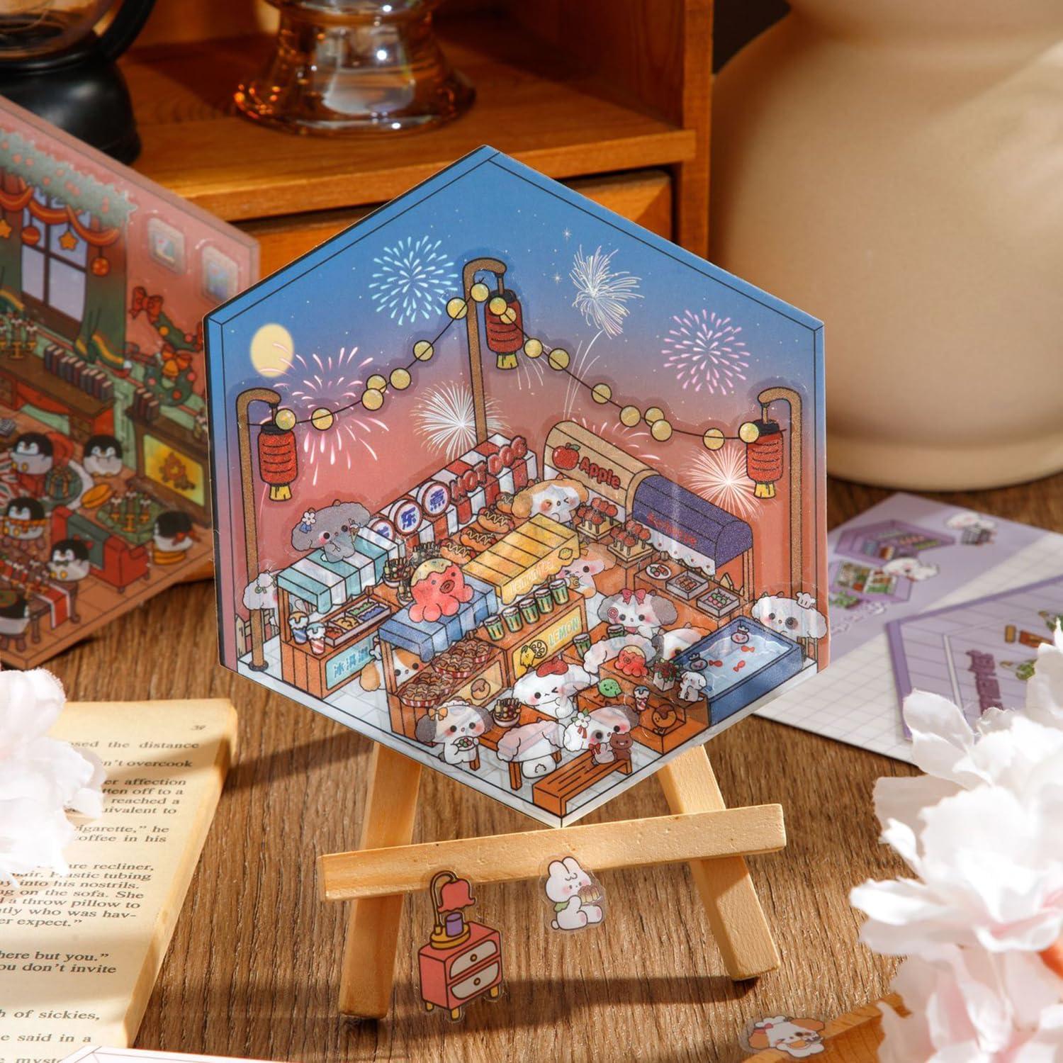 Pegatinas 3D DIY Genérico - Alivio Estrés, Juego 15 Piezas