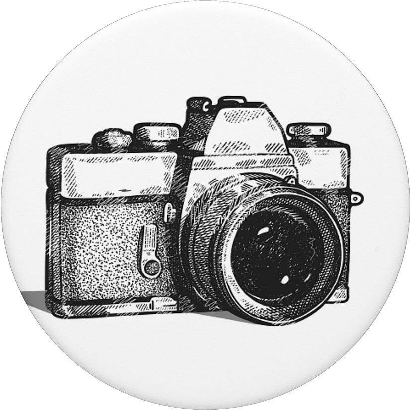 Soporte PopSockets Vintage Cámara Negro 4.1x1.3 cm