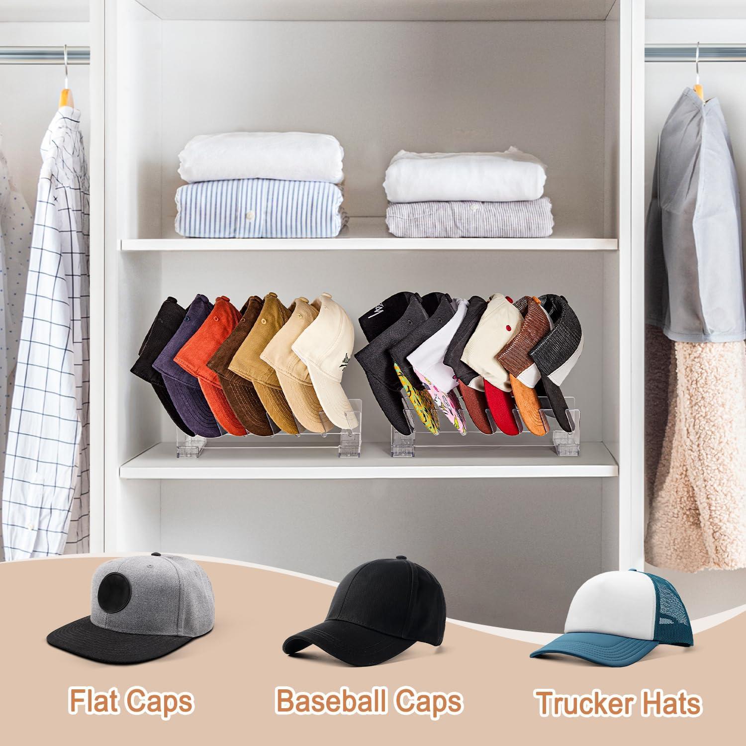 Soporte Organizador de Sombreros SMARTAKE 2 Pcs para 14 Gorras