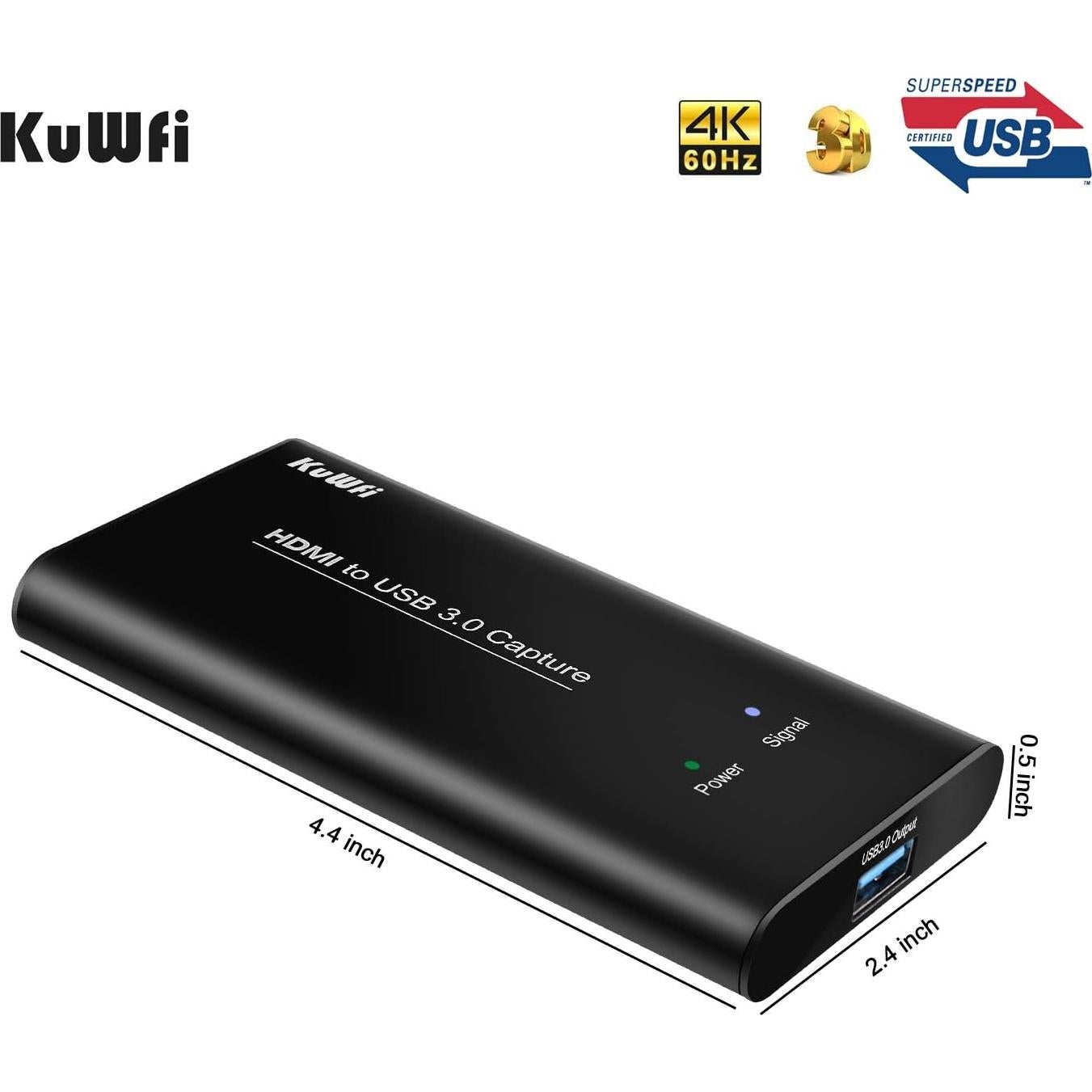 Tarjeta de Captura KuWFi HDMI03 USB 3.0 1080P para Juegos